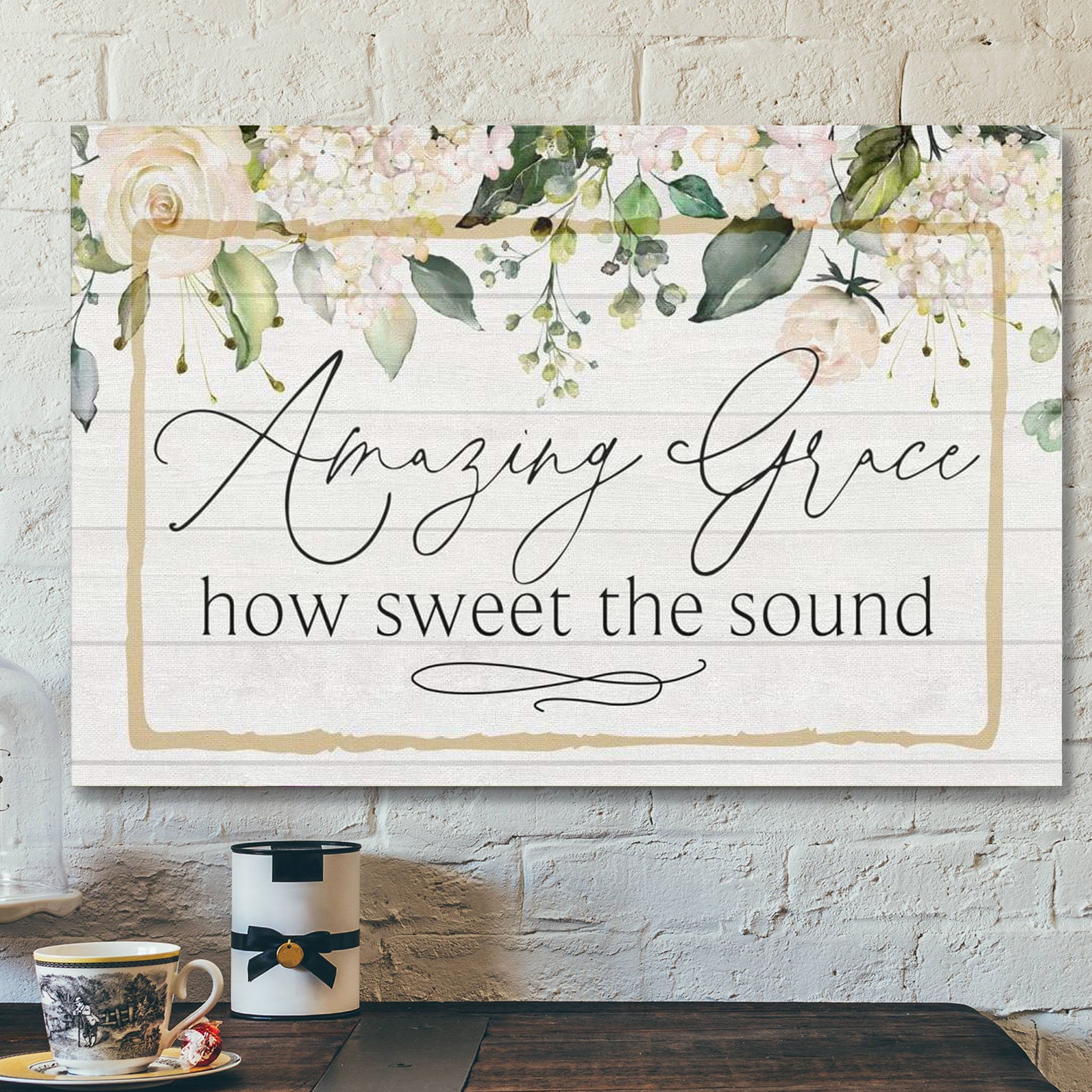 God Canvas Prints – Jesus Canvas Art – Amazing Grace How Sweet The Sound Canvas Print – Christian Wall Art