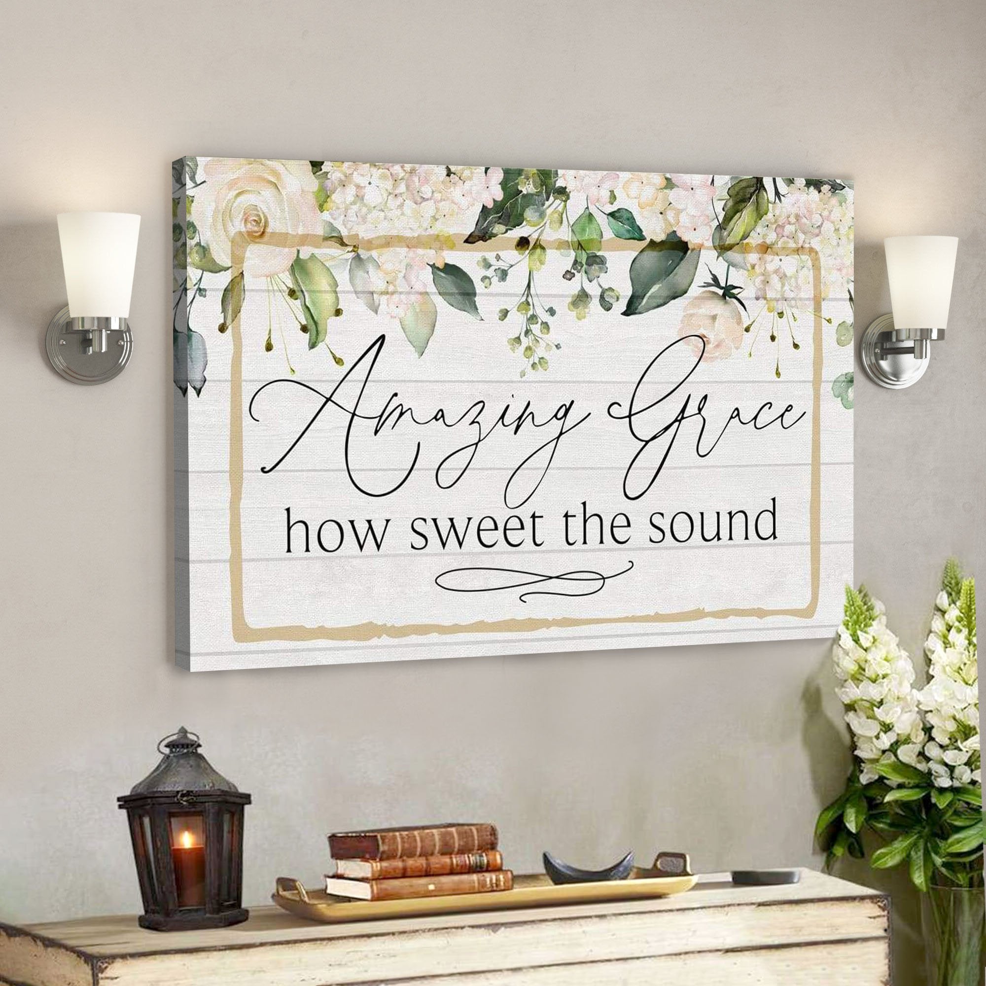 God Canvas Prints – Jesus Canvas Art – Amazing Grace How Sweet The Sound Canvas Print – Christian Wall Art