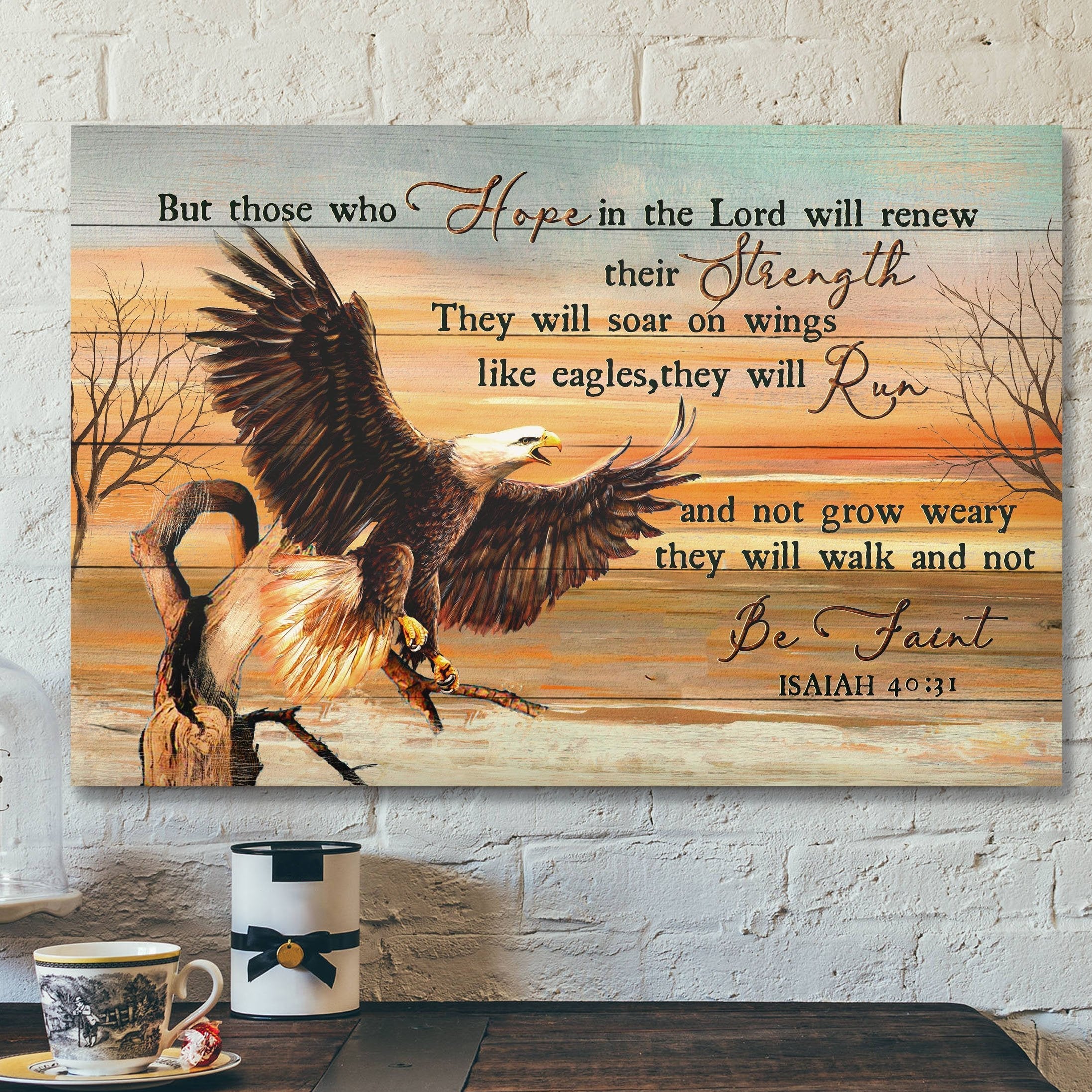 God Canvas Prints – Jesus Canvas Art – But Those Who Hope In The Lord Isaiah 4031 Bible Verse Wall Art Canvas Print