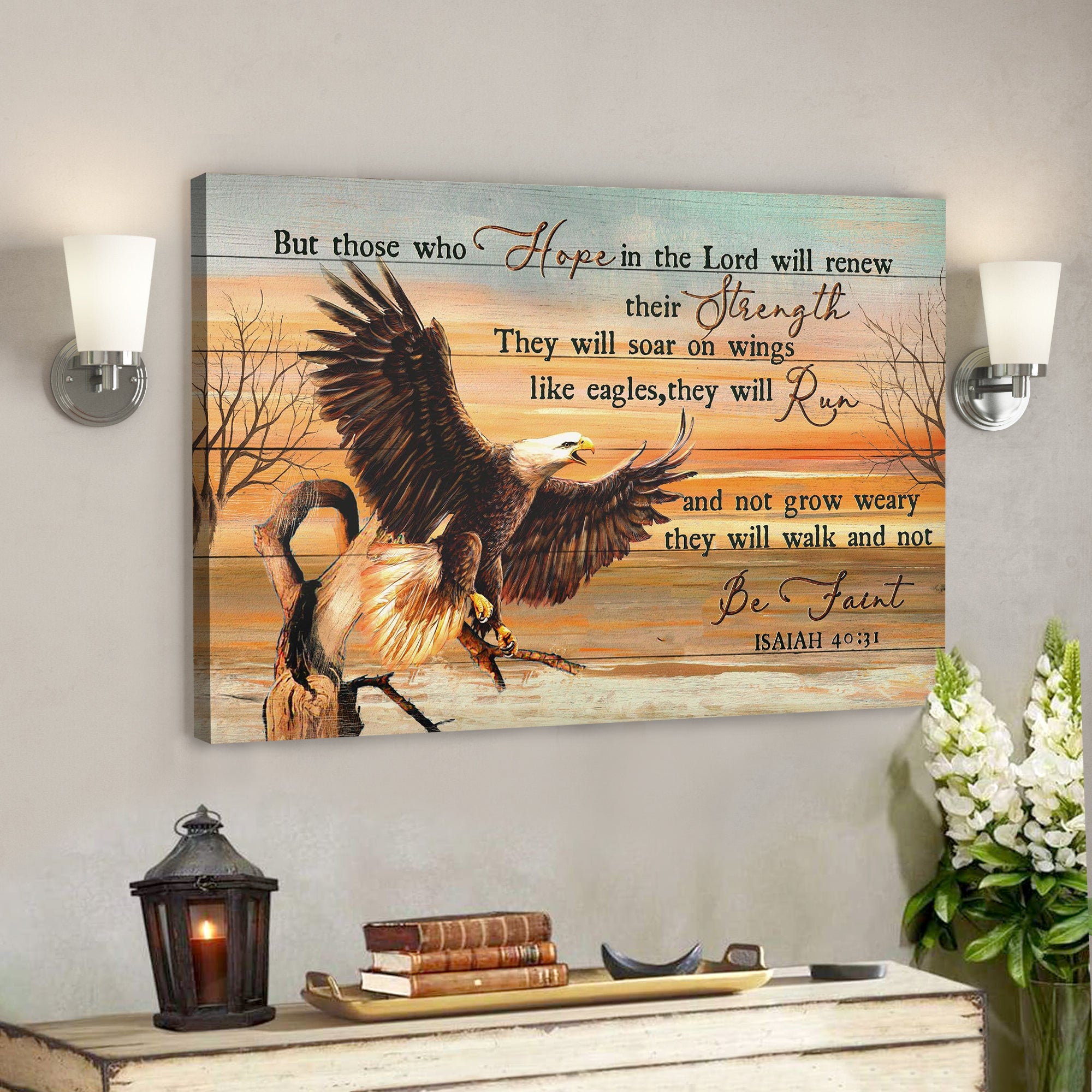 God Canvas Prints – Jesus Canvas Art – But Those Who Hope In The Lord Isaiah 4031 Bible Verse Wall Art Canvas Print