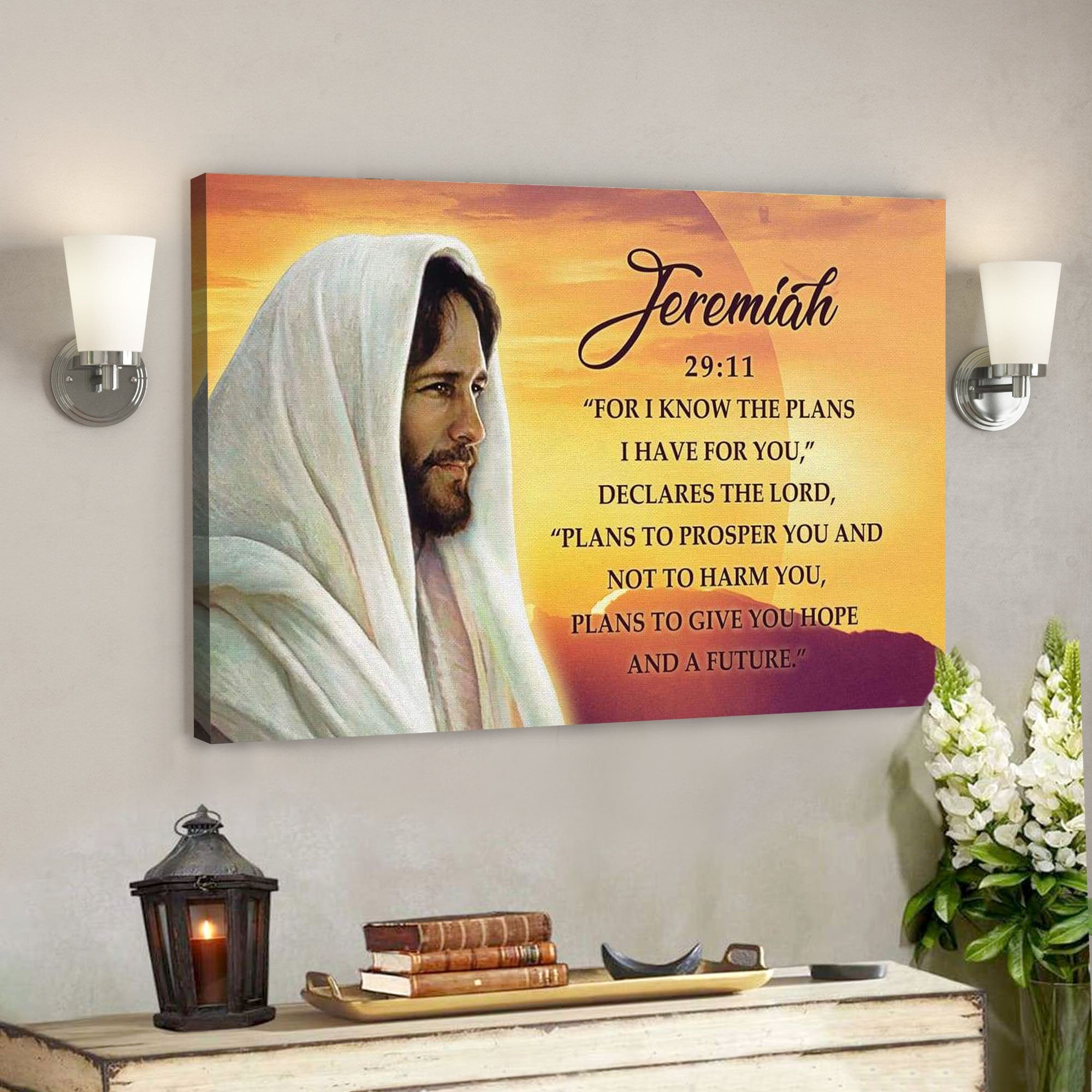 God Canvas Prints – Jesus Canvas Art – Jeremiah 2911 For I Know The Plans I Have For You Canvas Wall Art