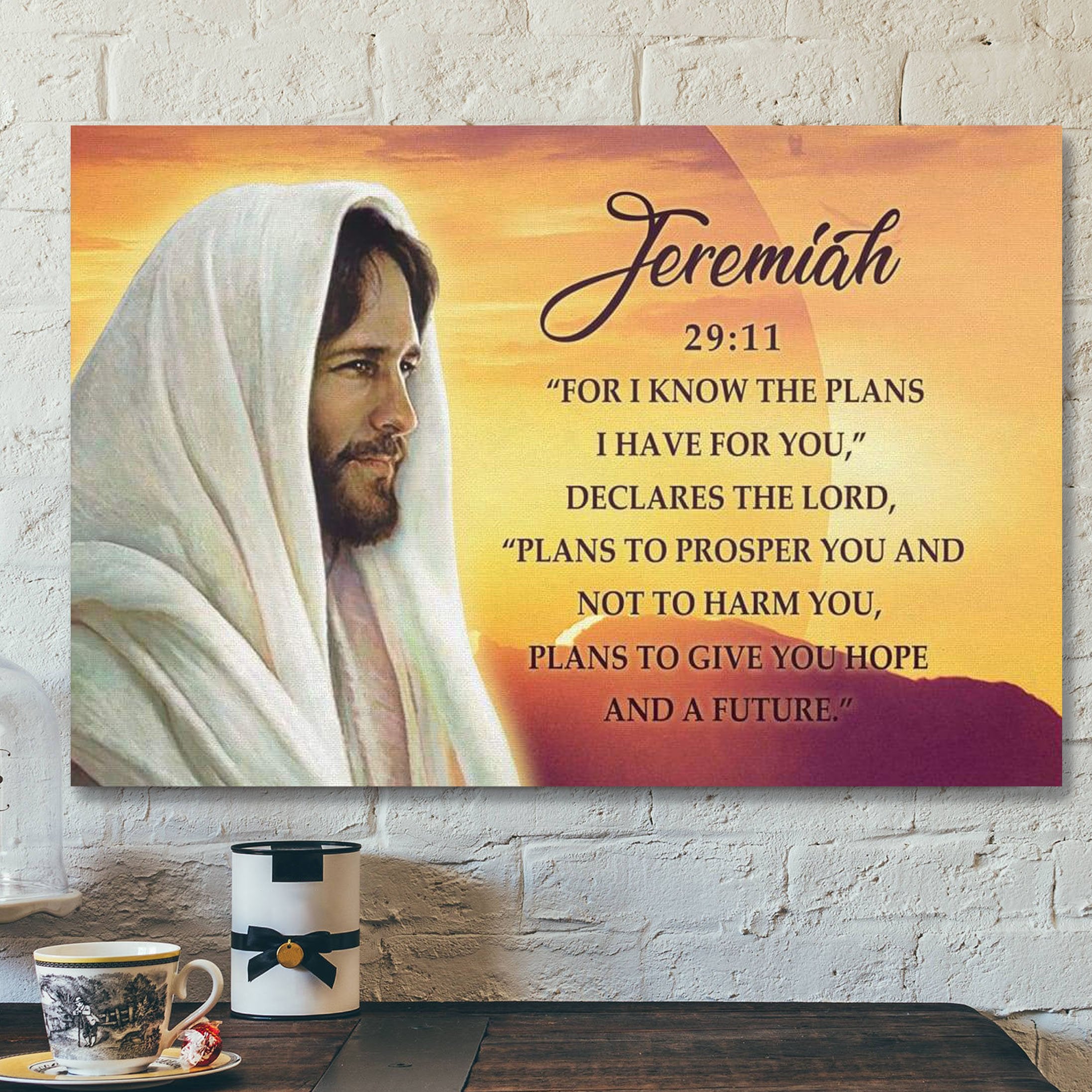 God Canvas Prints – Jesus Canvas Art – Jeremiah 2911 For I Know The Plans I Have For You Canvas Wall Art