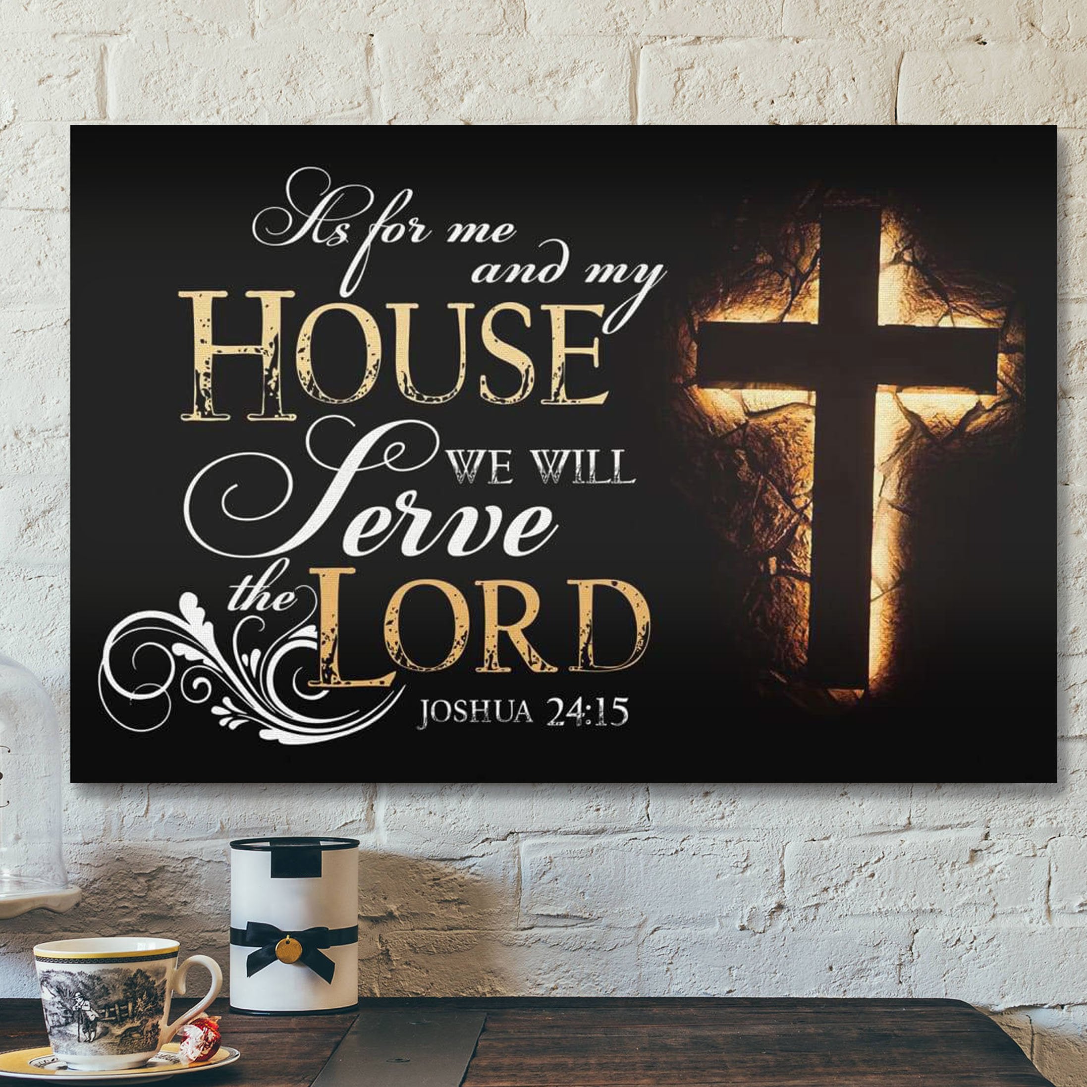 God Canvas Prints – Jesus Canvas Art – Joshua 2415 Canvas Wall Art – Bible Verse Wall Art Canvas Print