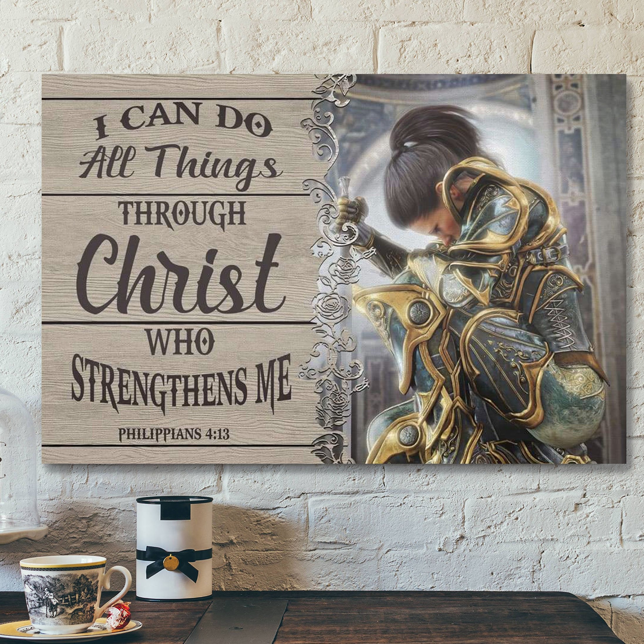 God Canvas Prints – Jesus Canvas Art – Philippians 413 I Can Do All Things Through Christ Canvas Wall Art