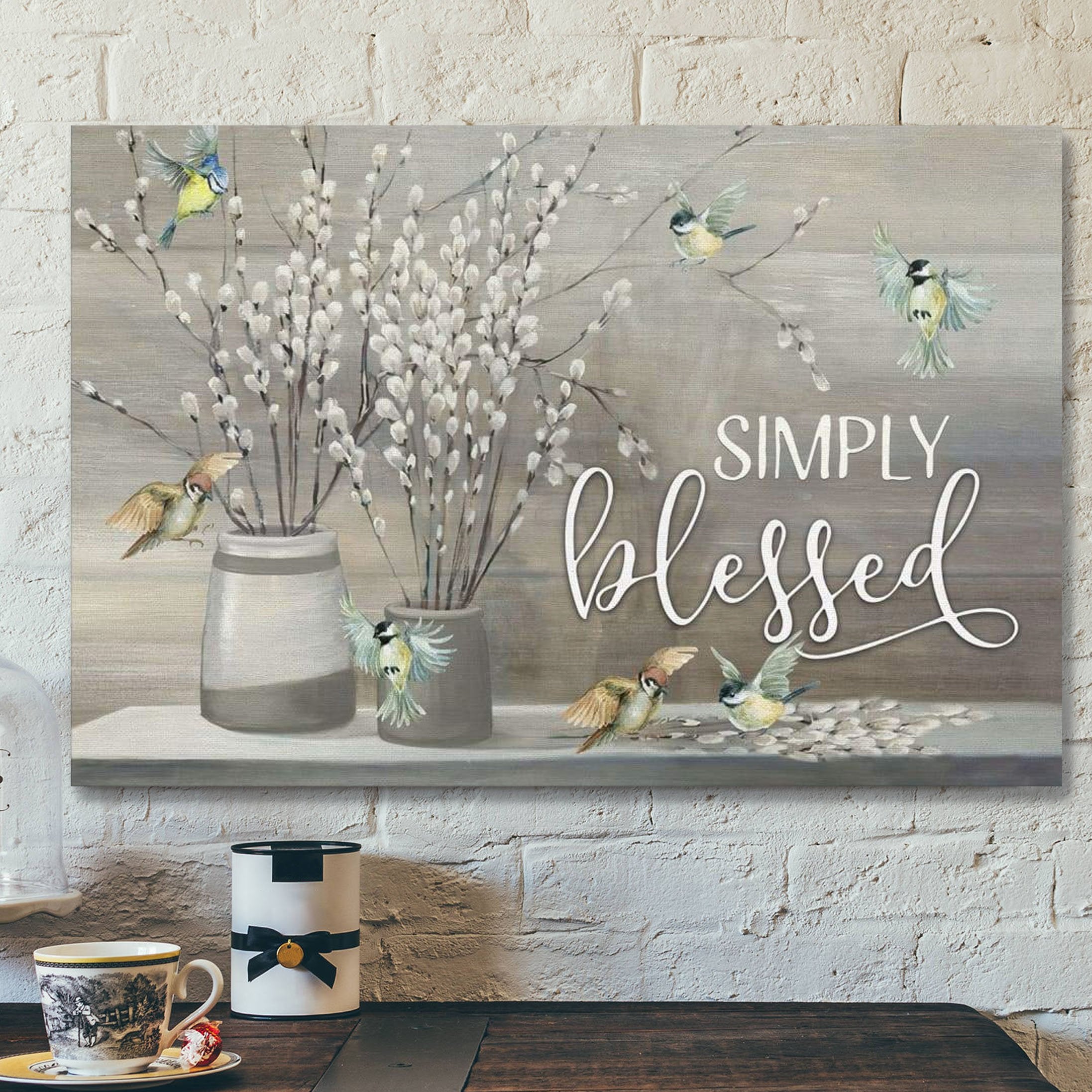 God Canvas Prints – Jesus Canvas Art – Simply Blessed Wall Art Canvas – Christian Wall Art