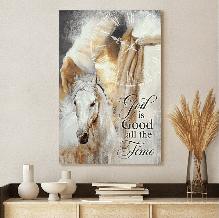 God Is Good All The Time Jesus And Horse Canvas Posters – Christian Wall Posters – Religious Wall Decor