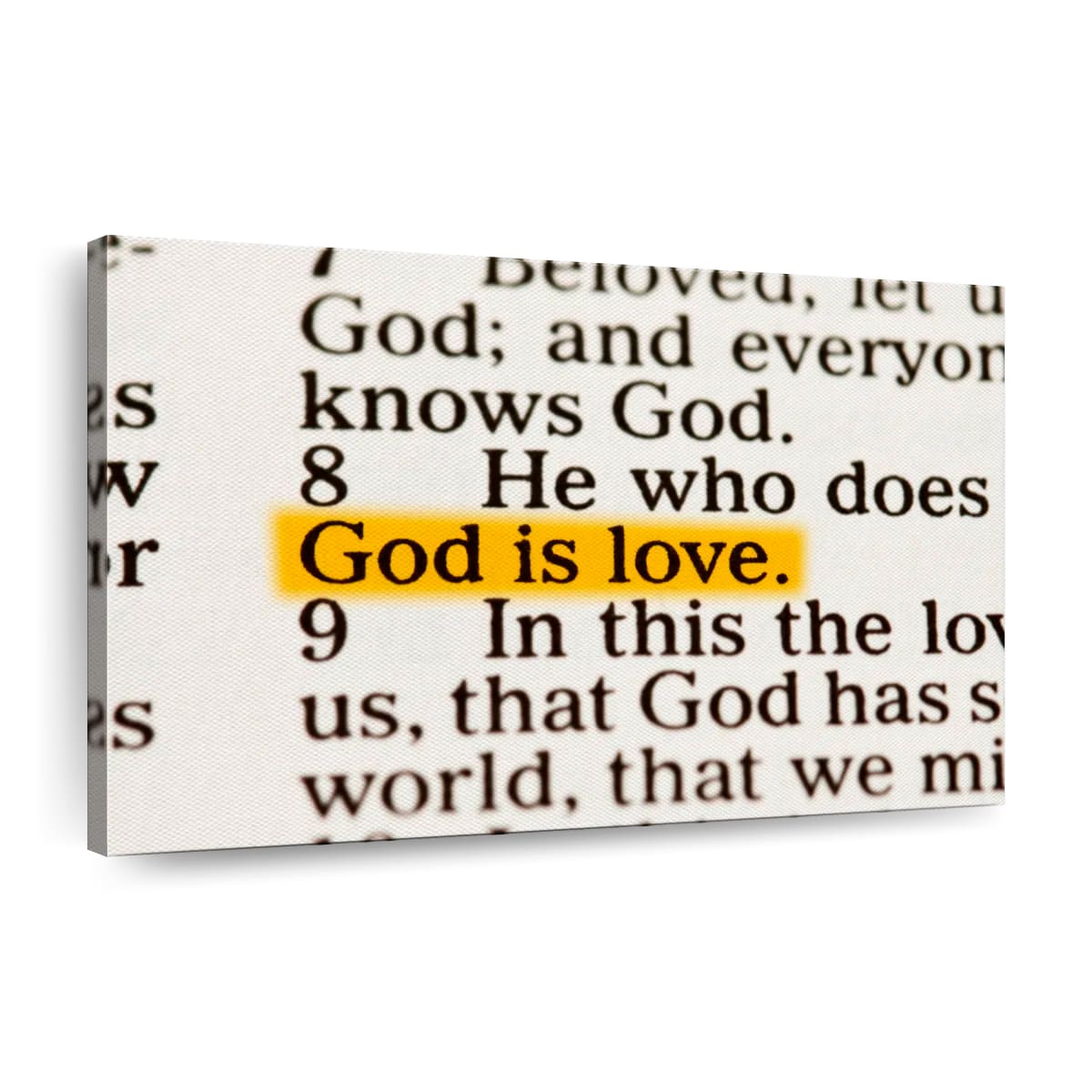 God Is Love Canvas Wall Art – Christian Canvas Wall Art – Religious Wall Art Canvas