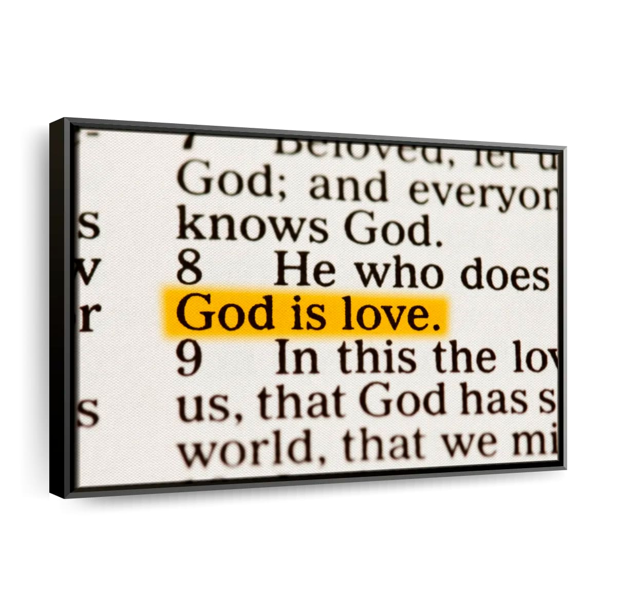 God Is Love Canvas Wall Art – Christian Canvas Wall Art – Religious Wall Art Canvas