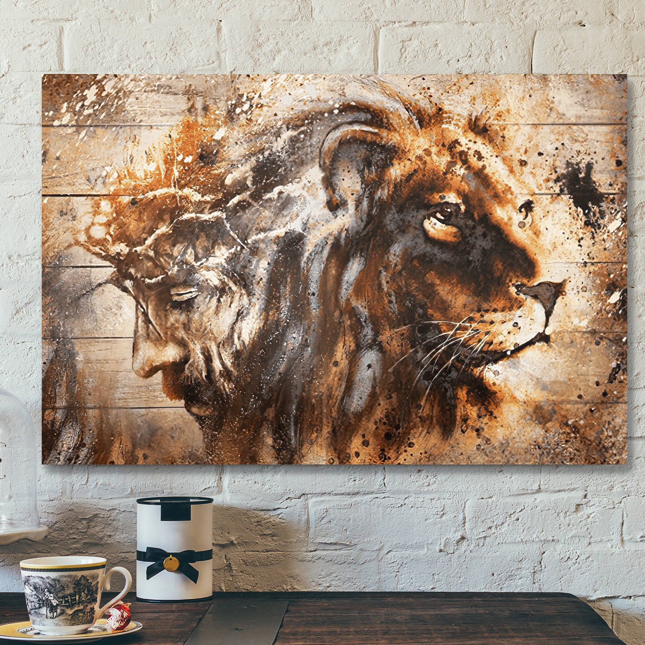 God Jesus Horizontal Canvas Prints – God Wall Art – Jesus – Lion