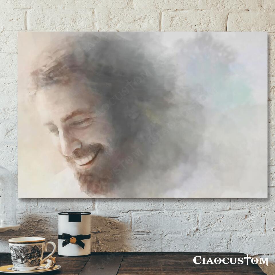 God Laughs – Jesus Wall Pictures – Jesus Canvas Painting – Jesus Canvas Art – Jesus Poster – Jesus Canvas – Christian Gift