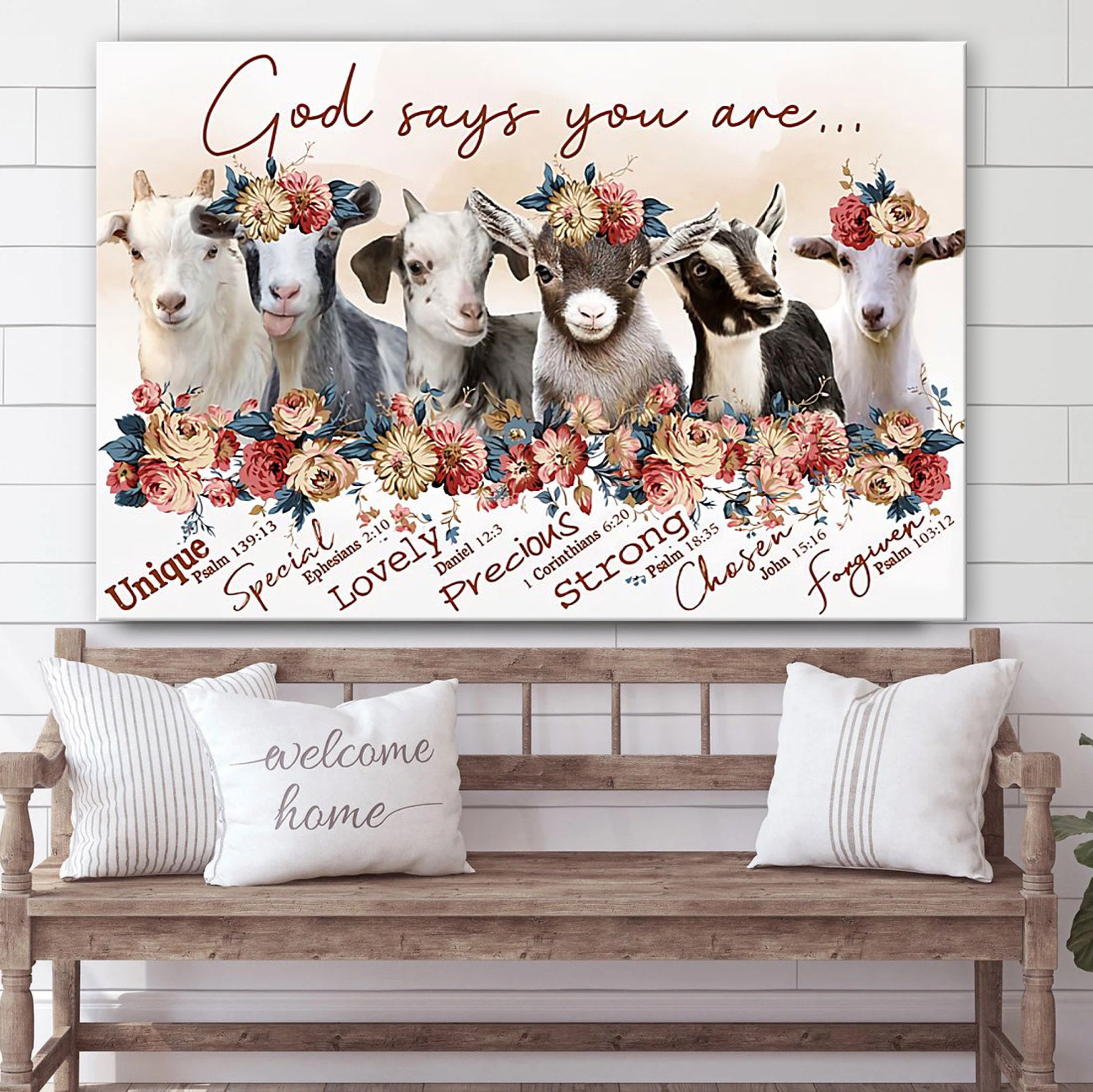 God Says You Are Cow Canvas Wall Art – Christian Canvas Wall Decor – Bible Verse Wall Art Canvas – Farmer Gift