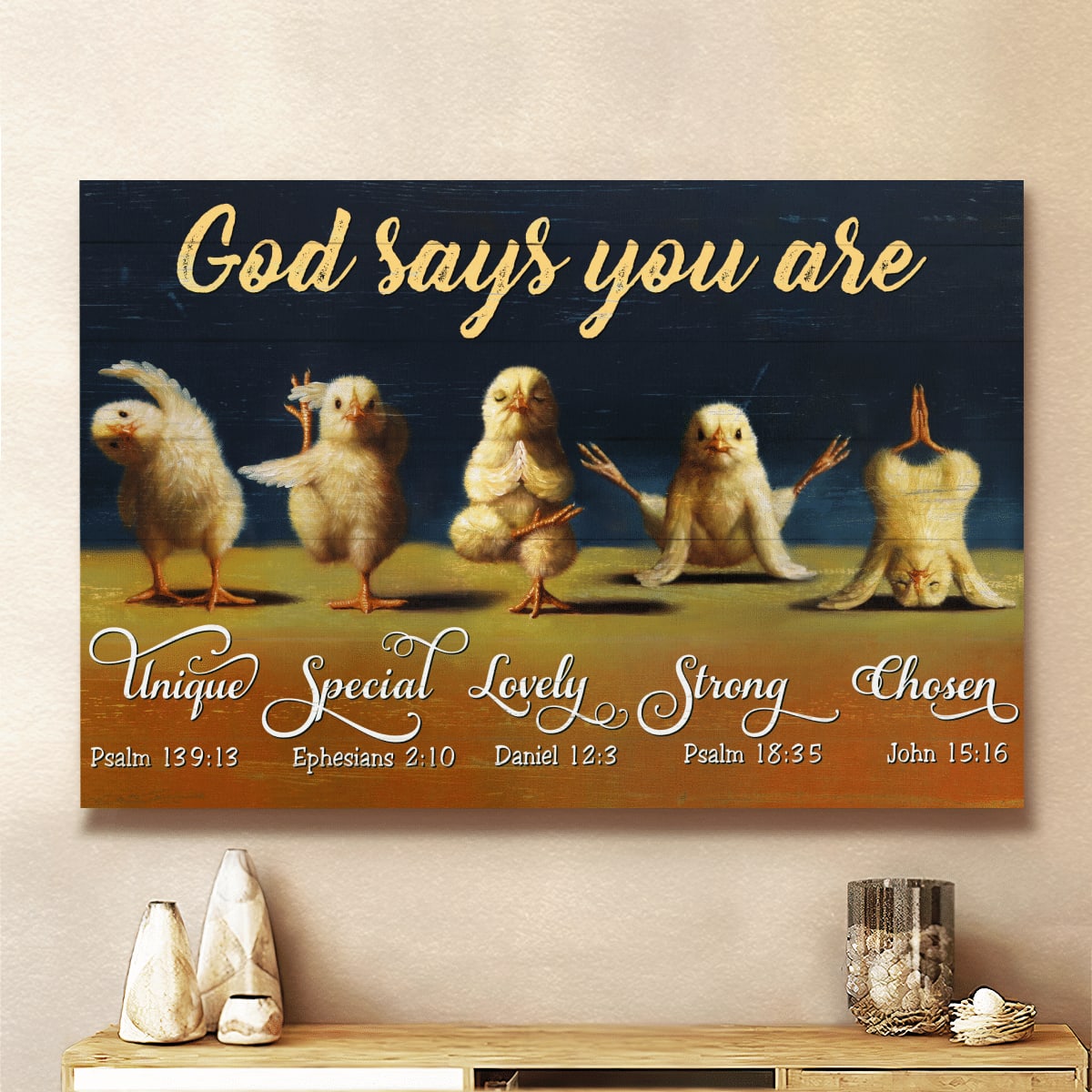 God Says You Are God Canvas, Christian Wall Art, Canvas Painting, Wall Decor, Painting On Canvas