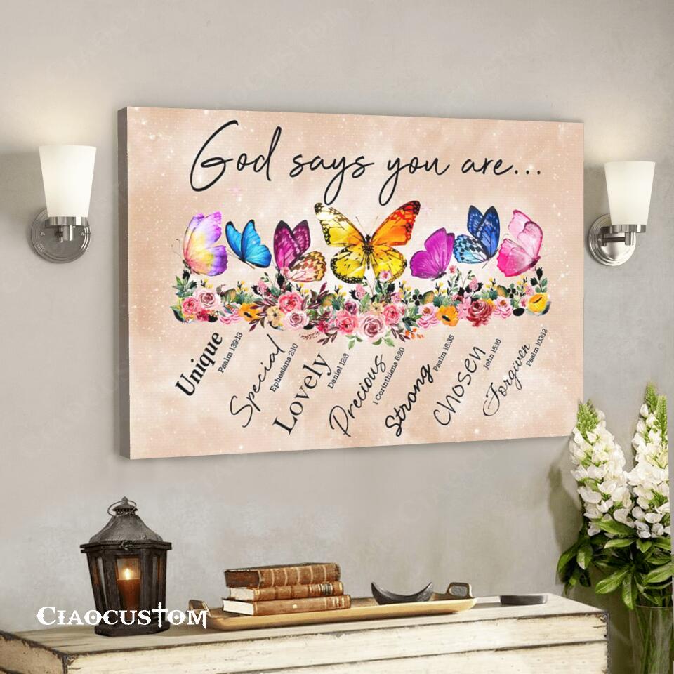 God Says You Are Unique – Jesus Canvas Poster – Jesus Wall Art – Christ Pictures – Christian Canvas Prints – Gift For Christian