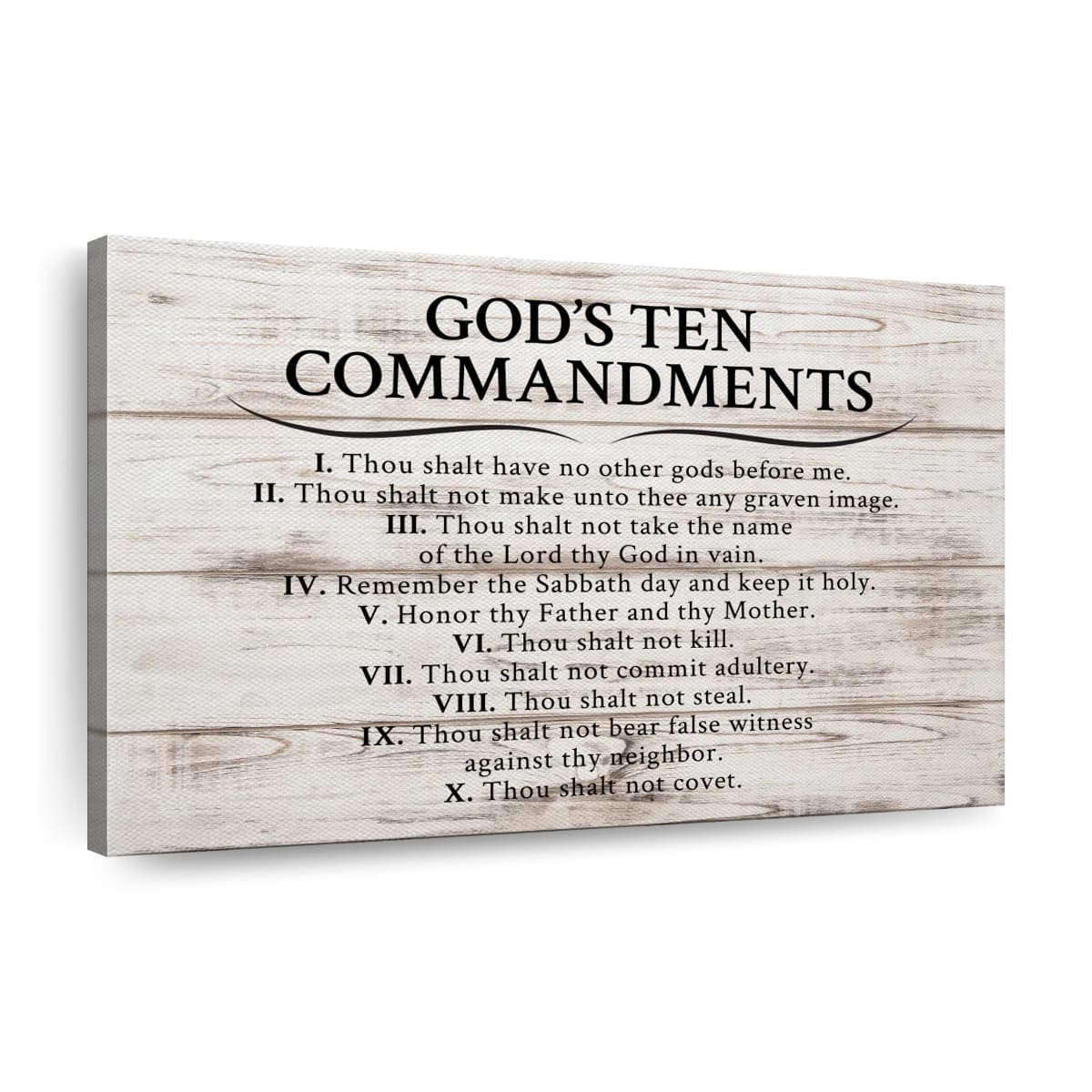 God’s Ten Commandments Canvas Wall Art – Christian Canvas Wall Art – Religious Wall Art Canvas