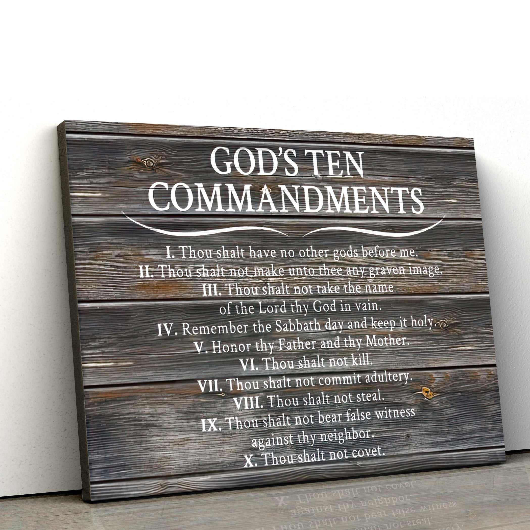 God’s Ten Commandments Wall Art Canvas – Christian Wall Posters