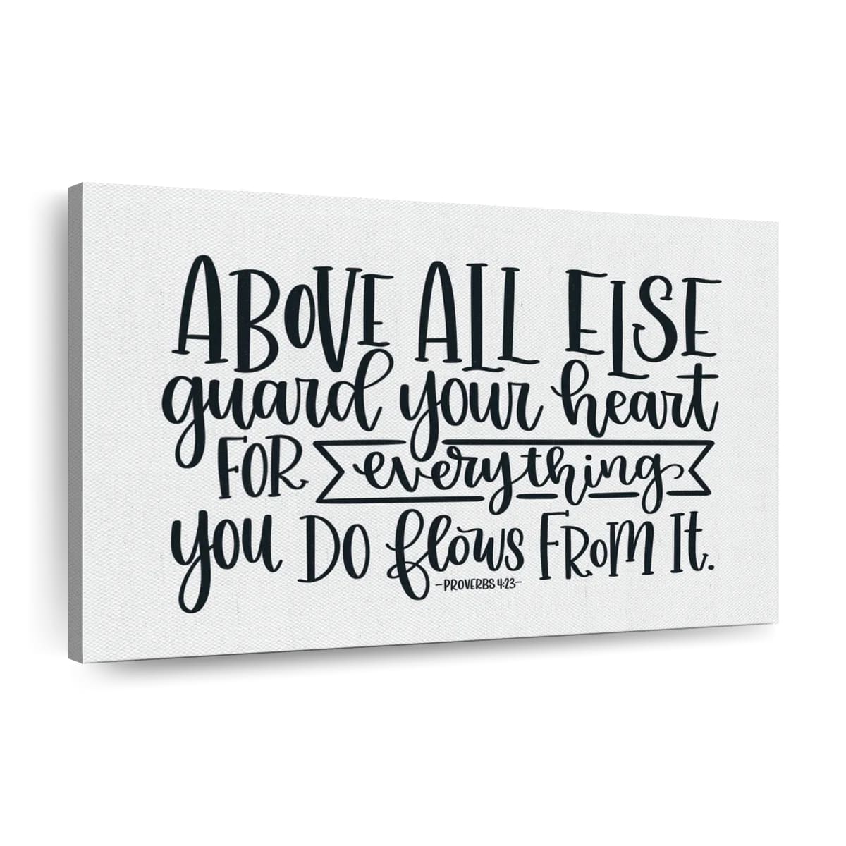 Guard Your Heart Canvas Wall Art – Christian Canvas Wall Art – Religious Wall Art Canvas