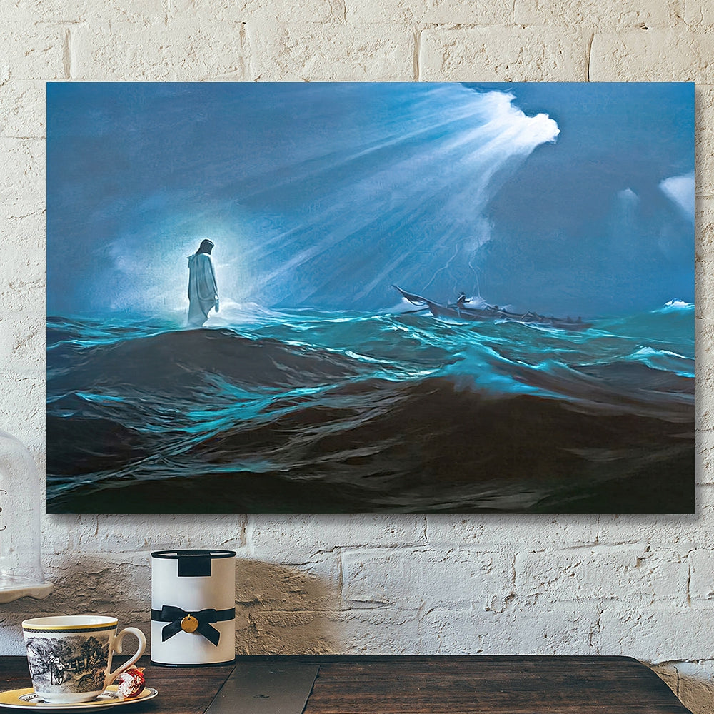 Guardian Of The Sea – Jesus Canvas Painting – Jesus Poster – Jesus Canvas Art – Scripture Canvas