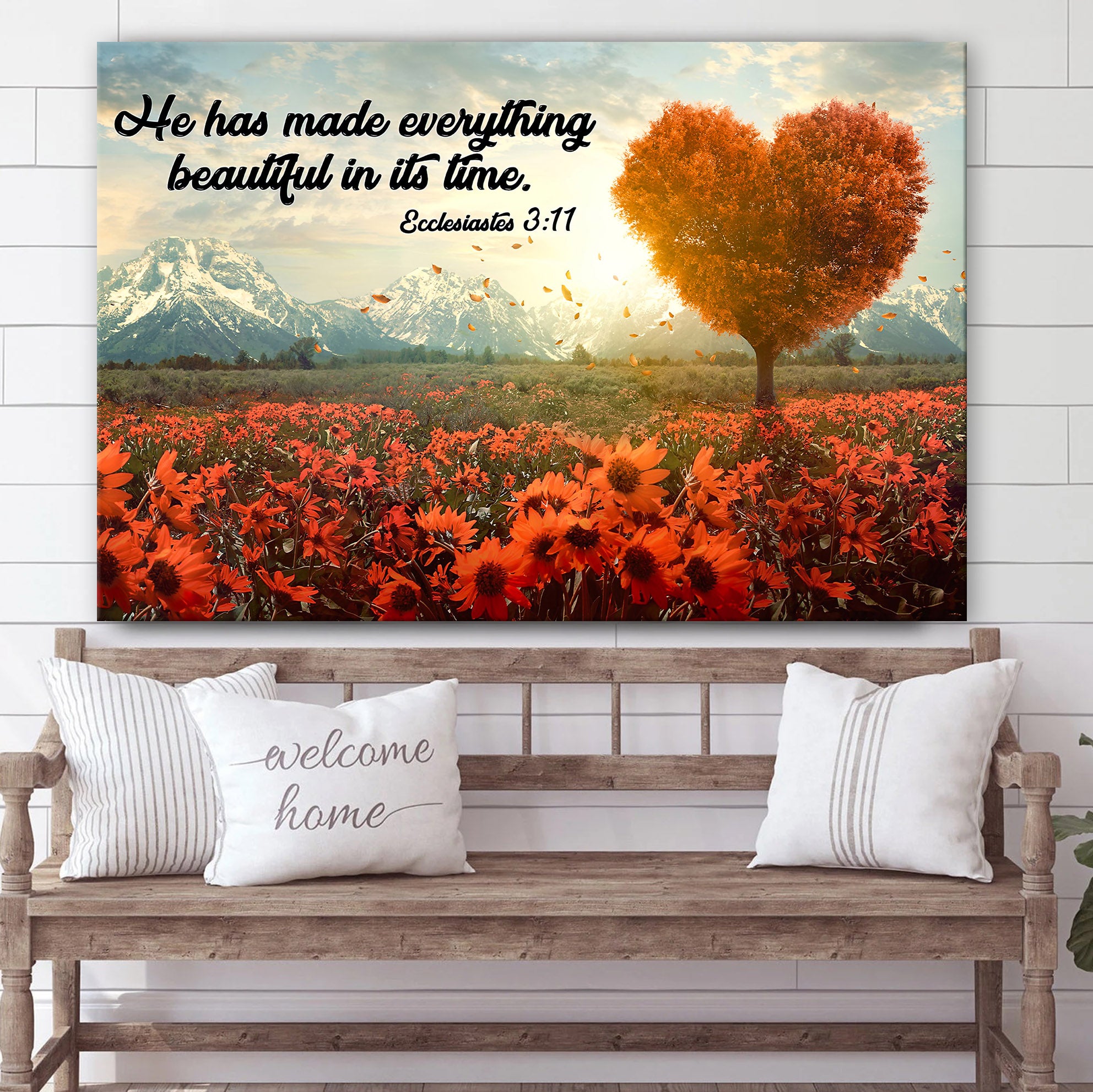 He Has Made Everything Beautiful In Its Time Ecclesiastes 3 11 Poster Religious Canvas Painting