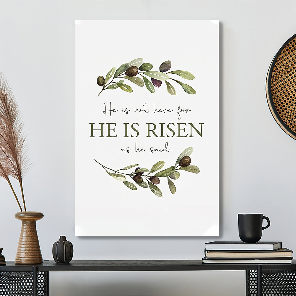 He is Not Here, He is Risen – Empty Tomb Wall Art – Easter Canvas – Easter Decor – Easter Art – Christian Canvas – Jesus Home Decor