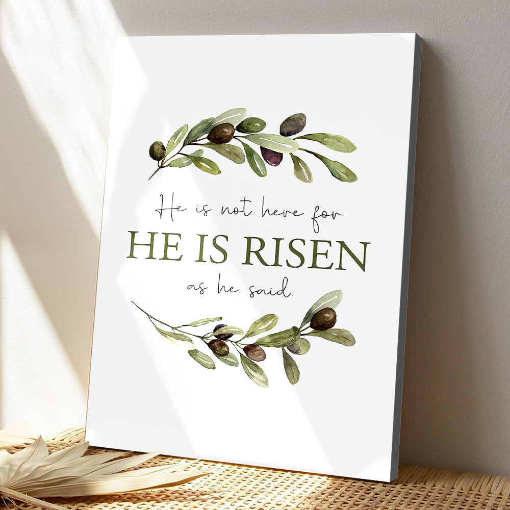 He is Not Here, He is Risen – Empty Tomb Wall Art – Easter Canvas – Easter Decor – Easter Art – Christian Canvas – Jesus Home Decor