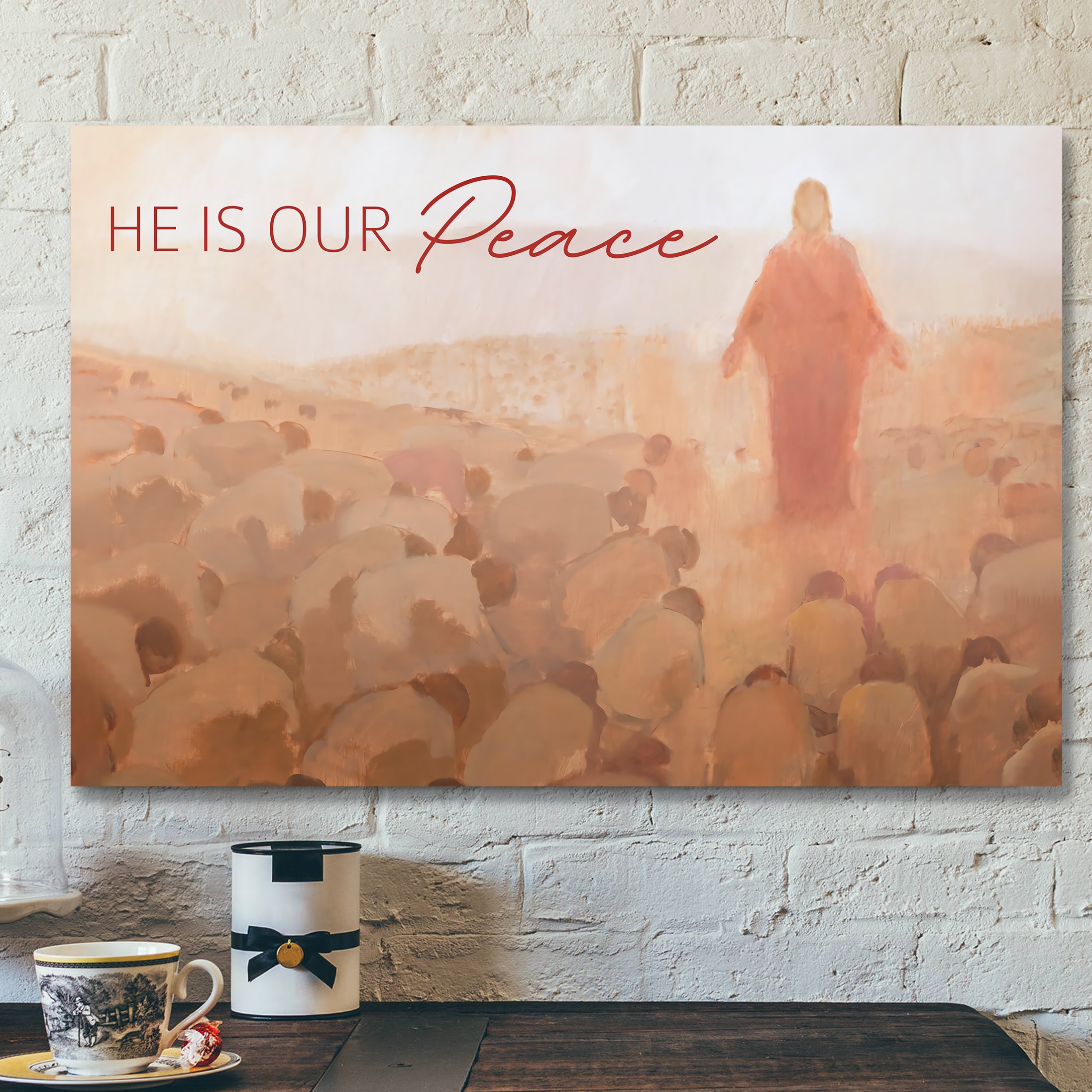 He Is Our Peace 3 – Jesus Canvas – Bible Verse Canvas Wall Art – Scripture Canvas