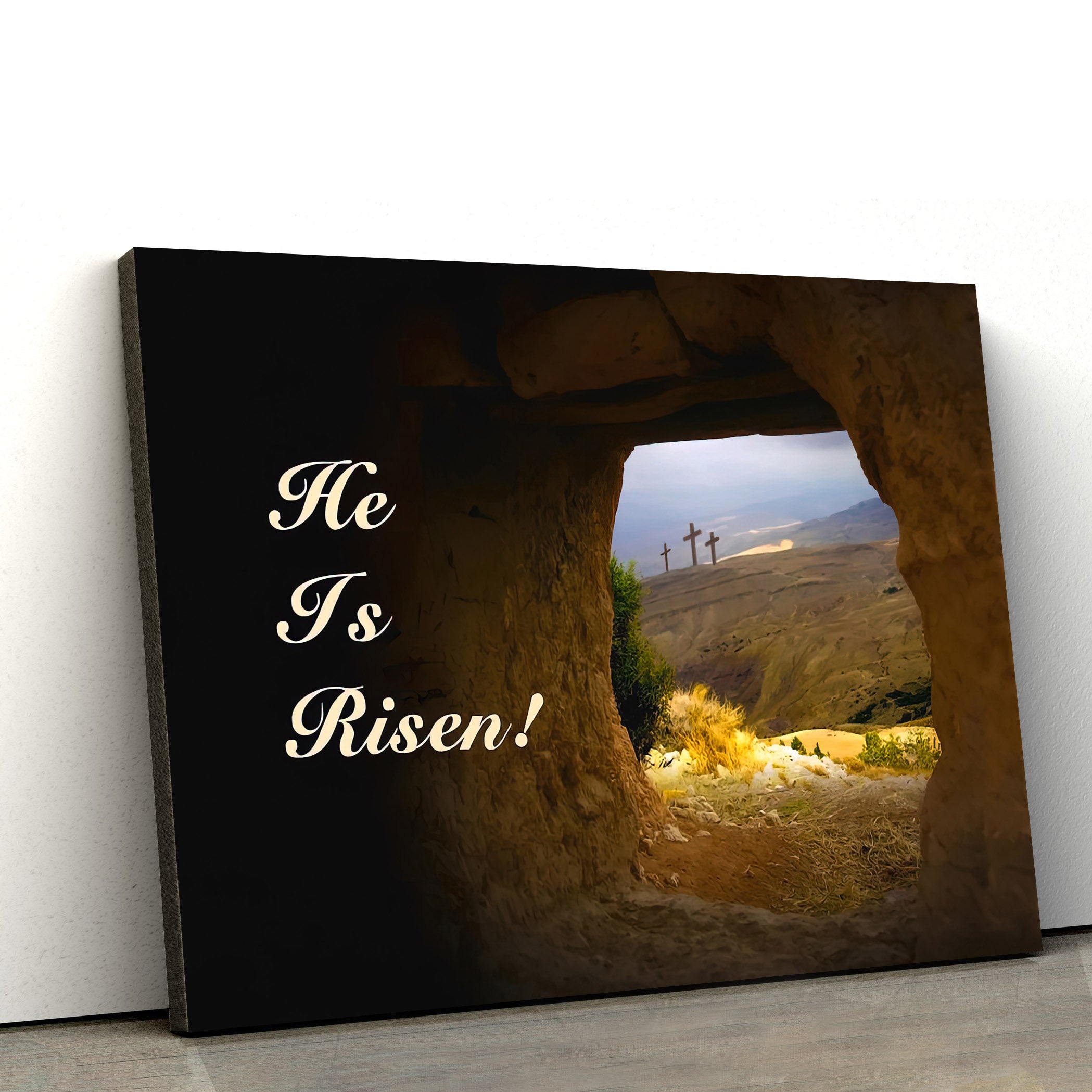 He Is Risen Easter Sunday Canvas Pictures – Easter Canvas – Christian Canvas Wall Art