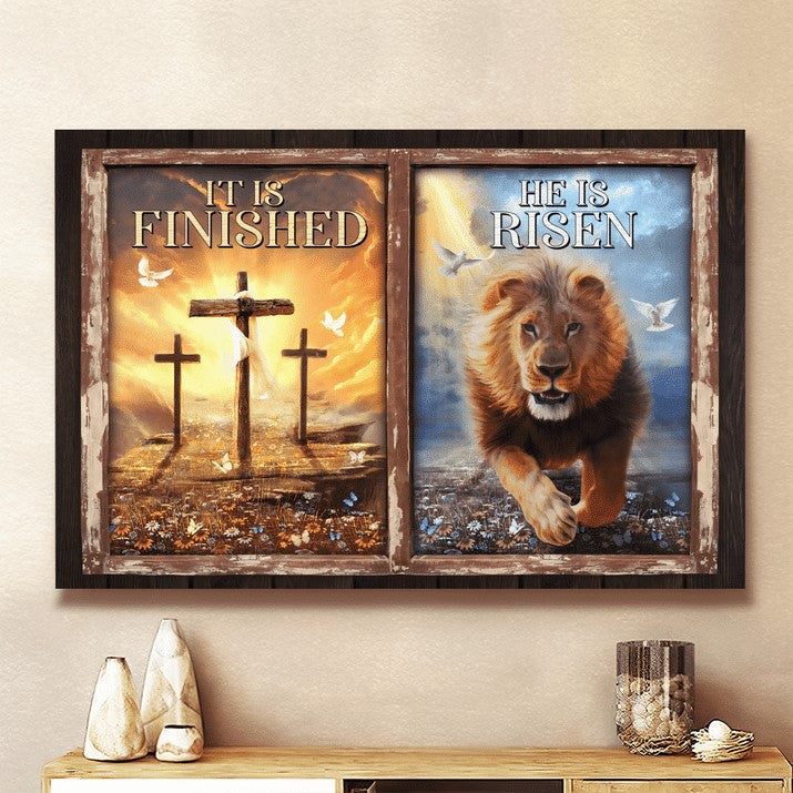 He Is Risen Jesus Canvas Wall Art – Jesus Canvas Pictures – Christian Wall Posters