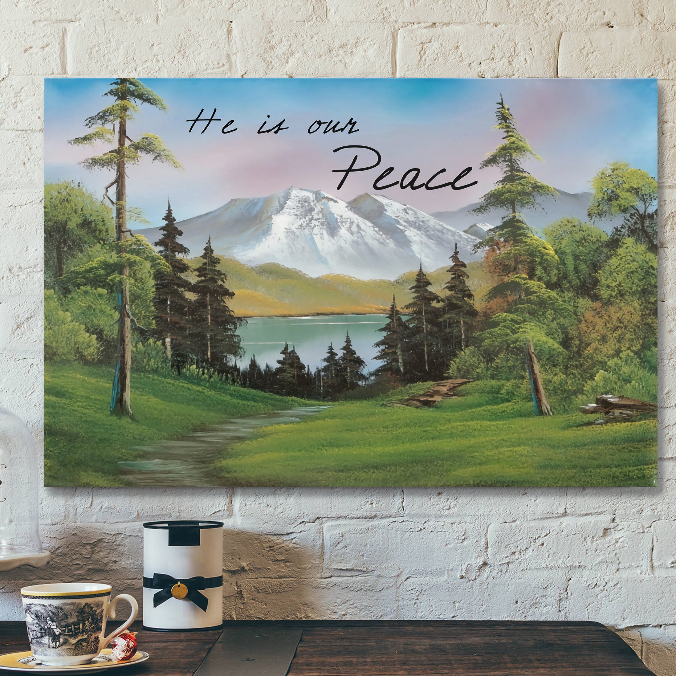 He It Our Peace – Bible Verse Canvas – Scripture Canvas Wall Art