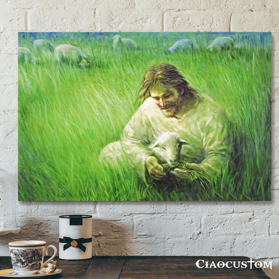 He Restores My Soul Meaning – Jesus Canvas Painting – Jesus Canvas Art – Jesus Poster – Jesus Canvas – Christian Gift