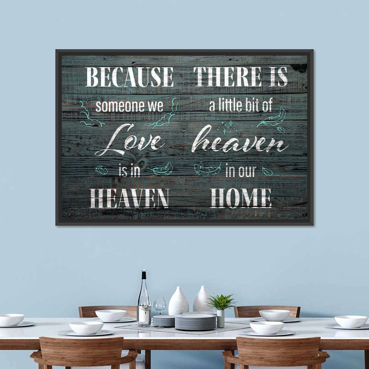 Heaven In Our Home Canvas Wall Art – Christian Canvas Wall Art – Religious Wall Art Canvas