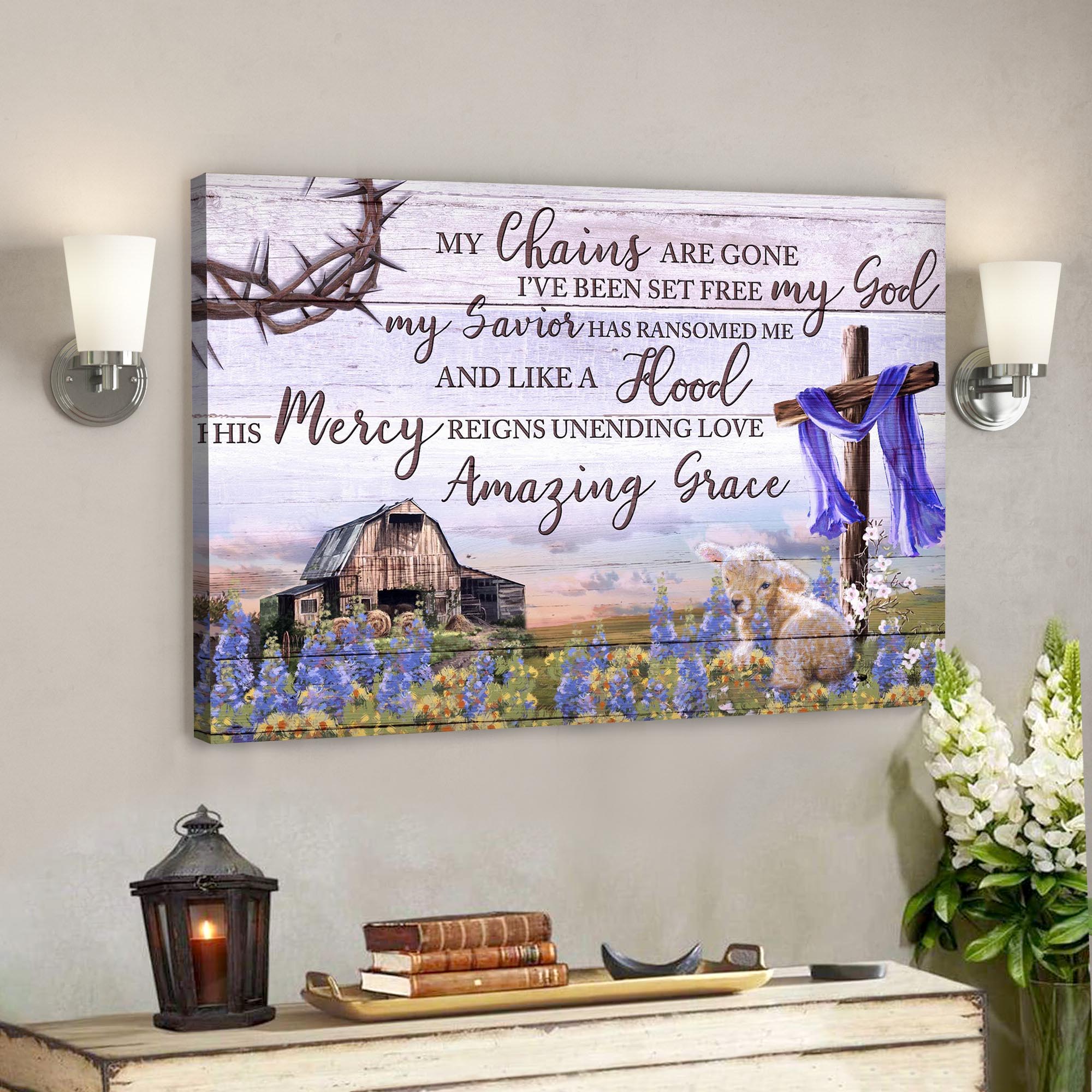 His Mercy Reigns Unending Love – Bible Verse Canvas – Scripture Canvas Wall Art