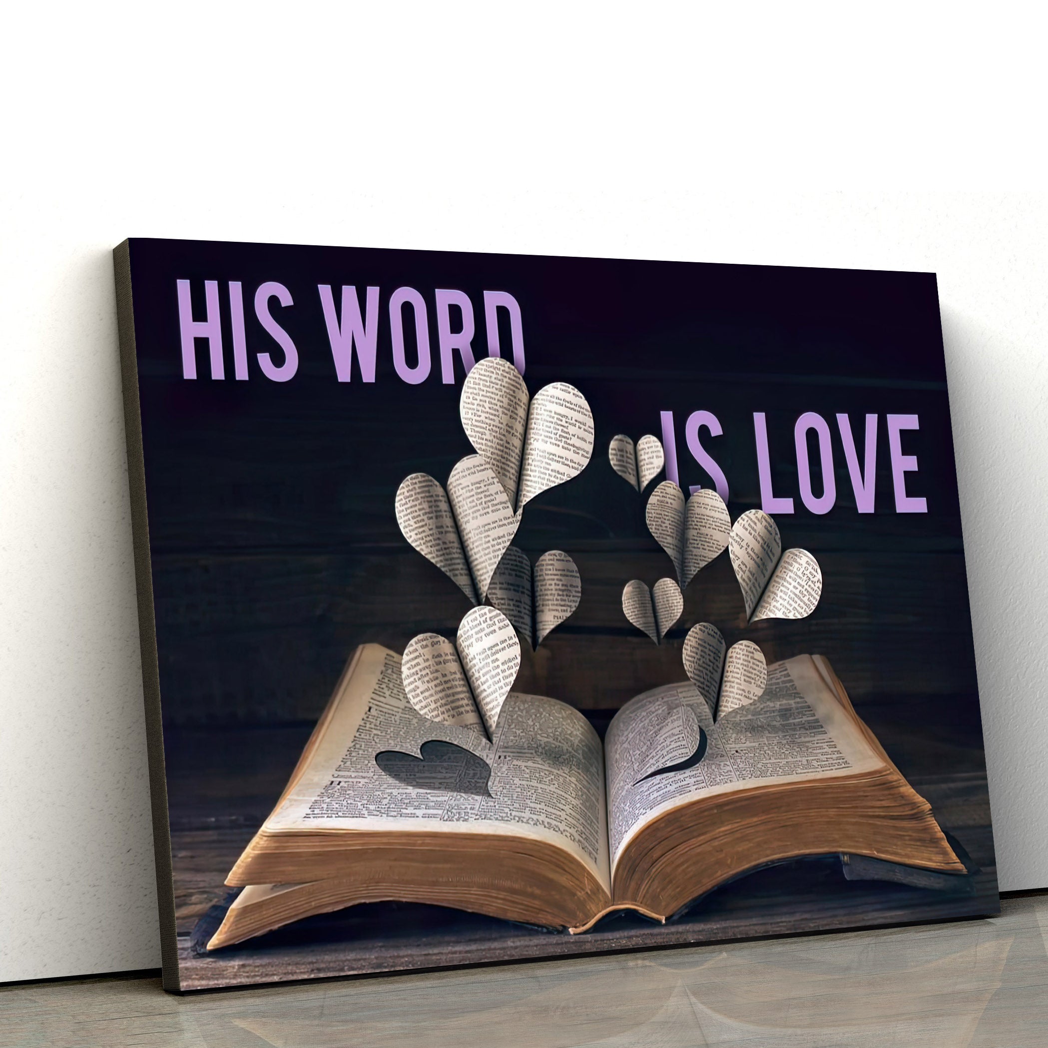 His Word Is Love Canvas Wall Art Decor – Religious Posters