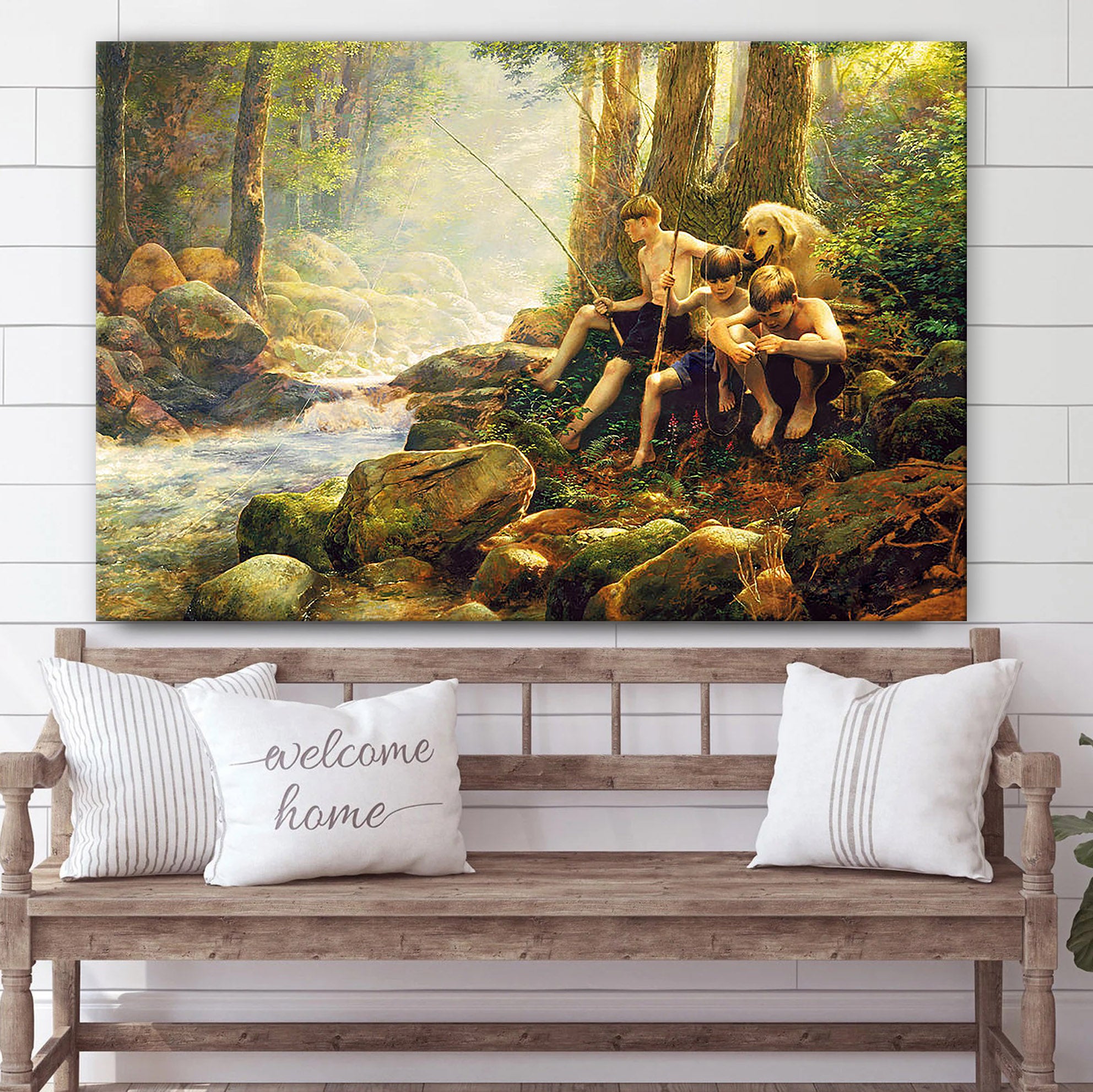 Hook Line And Summer Canvas Pictures – Jesus Canvas Pictures – Christian Wall Art