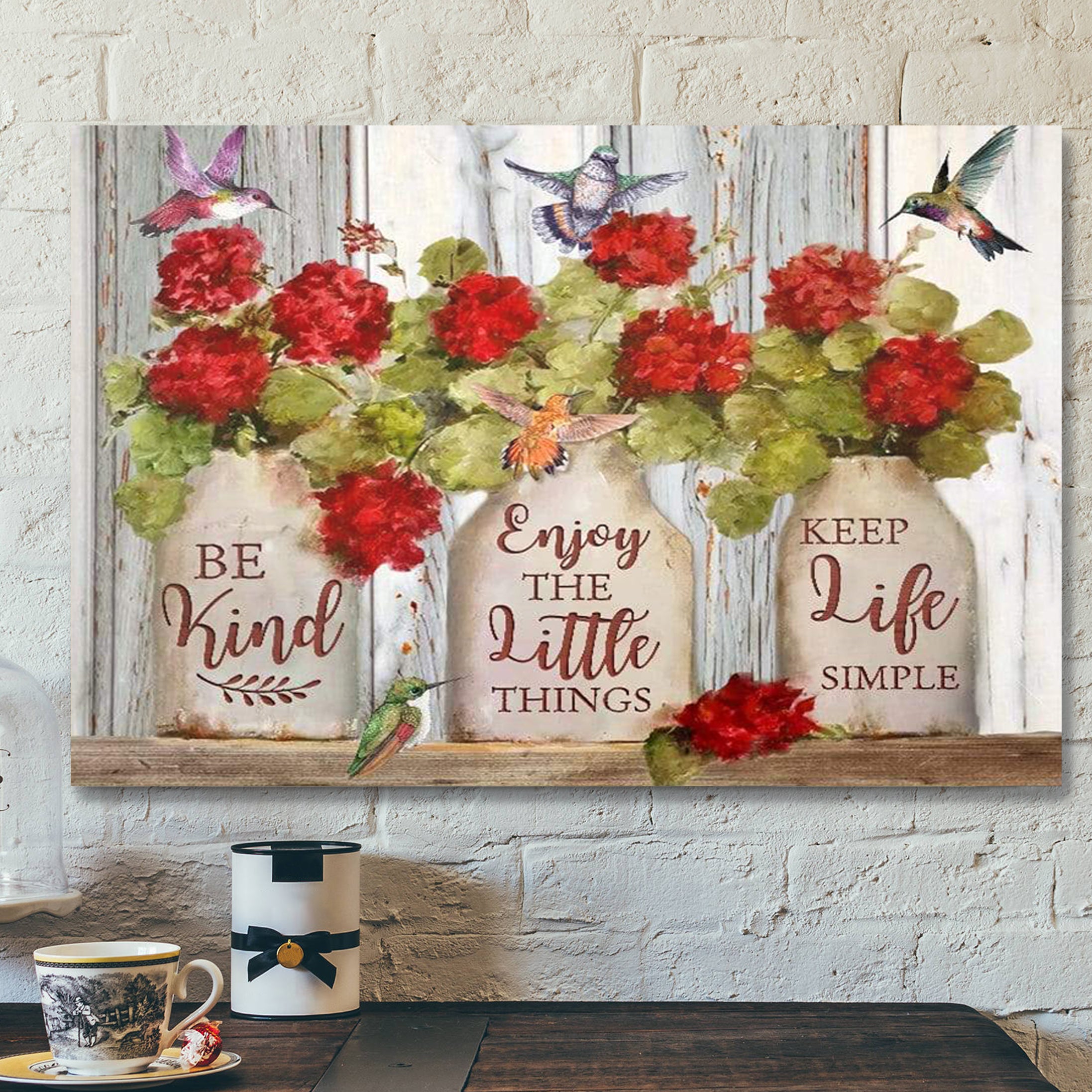 Hummingbird- Be Kind – Bible Verse Canvas – Scripture Canvas Wall Art