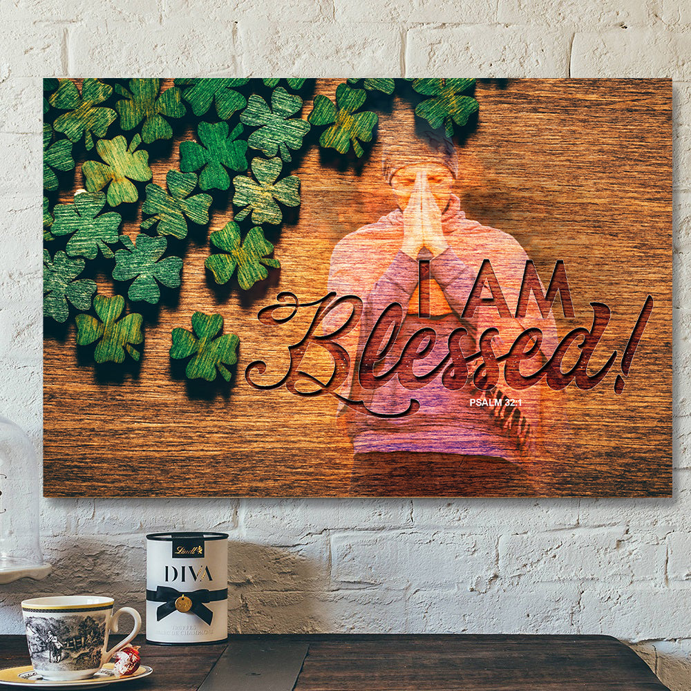 I Am Blessed – Bible Verse Canvas – Scripture Canvas Wall Art