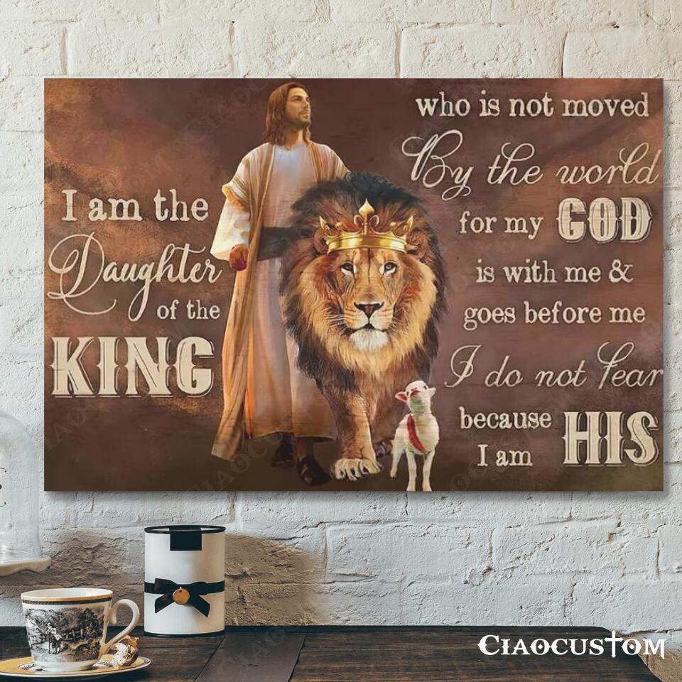 I Am The Daughter Of The King – Jesus Canvas Wall Art – Bible Verse Canvas – Christian Canvas Wall Art