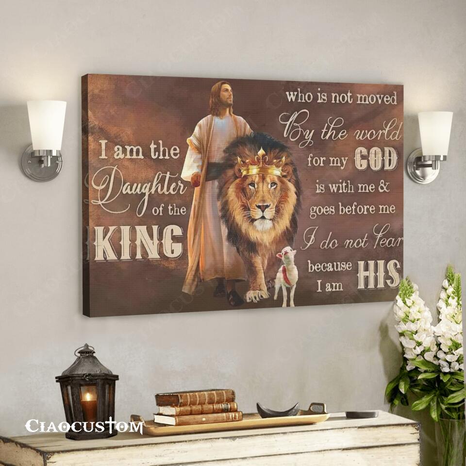 I Am The Daughter Of The King – Jesus Canvas Wall Art – Bible Verse Canvas – Christian Canvas Wall Art