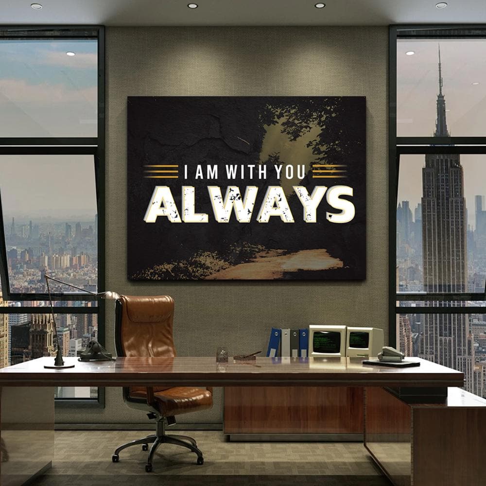 I Am With You Always Canvas – Religious Canvas Art – Christian Canvas Wall Art