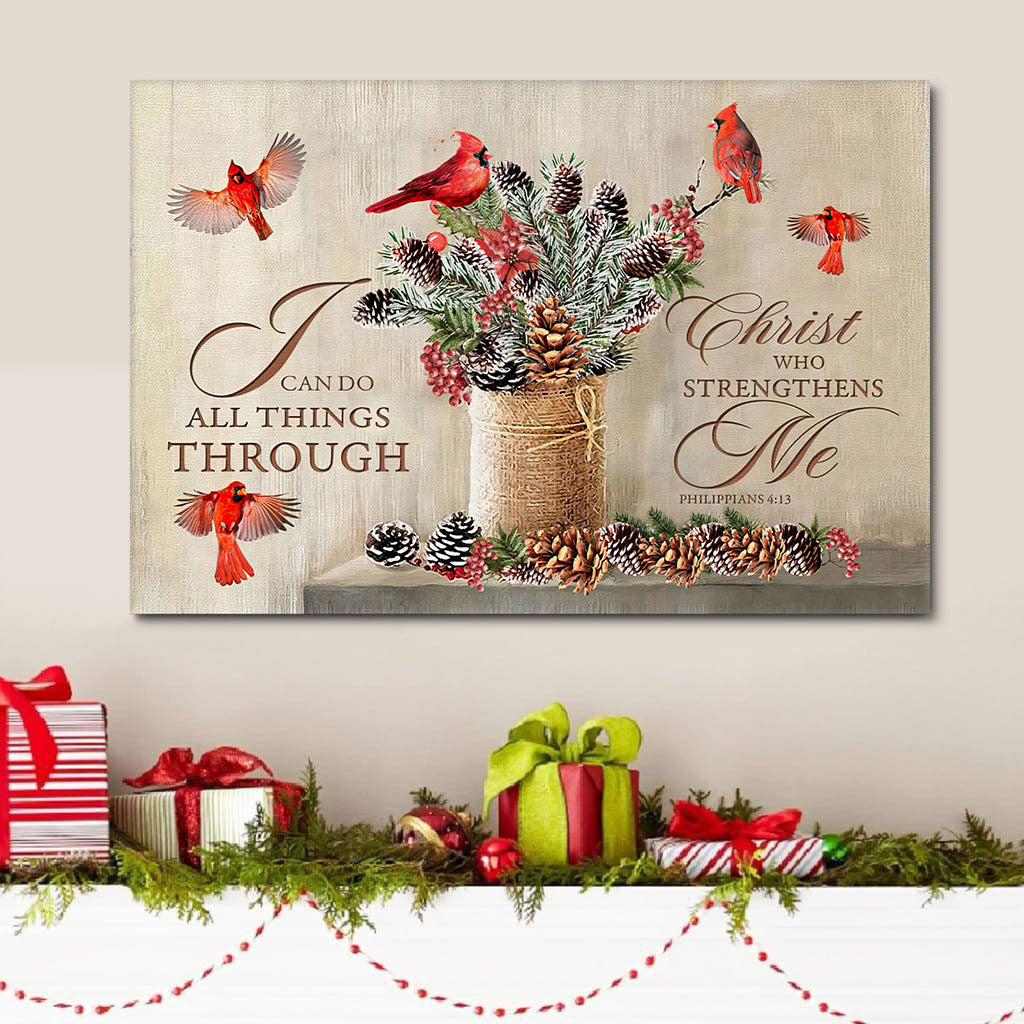 I Can Do All Things Through Christ Christmas Wall Art Christian – Religious Wall Art Canvas