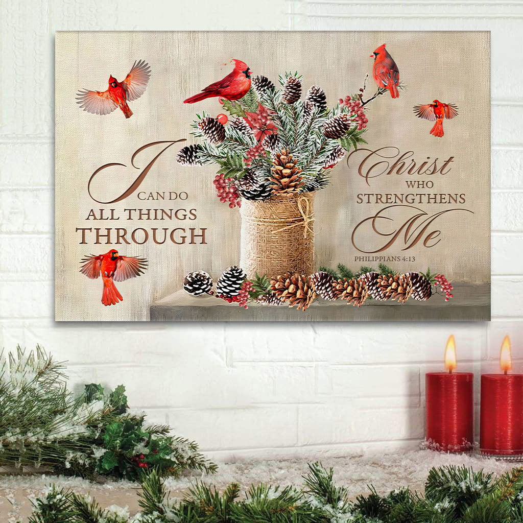 I Can Do All Things Through Christ Christmas Wall Art Christian – Religious Wall Art Canvas