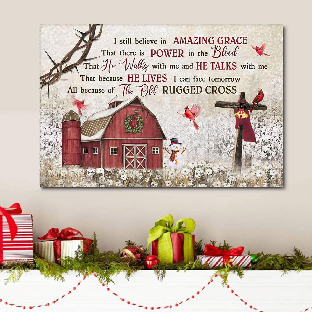 I Still Believe In Amazing Grace Christmas Wall Art Canvas Christian Gifts – Religious Posters