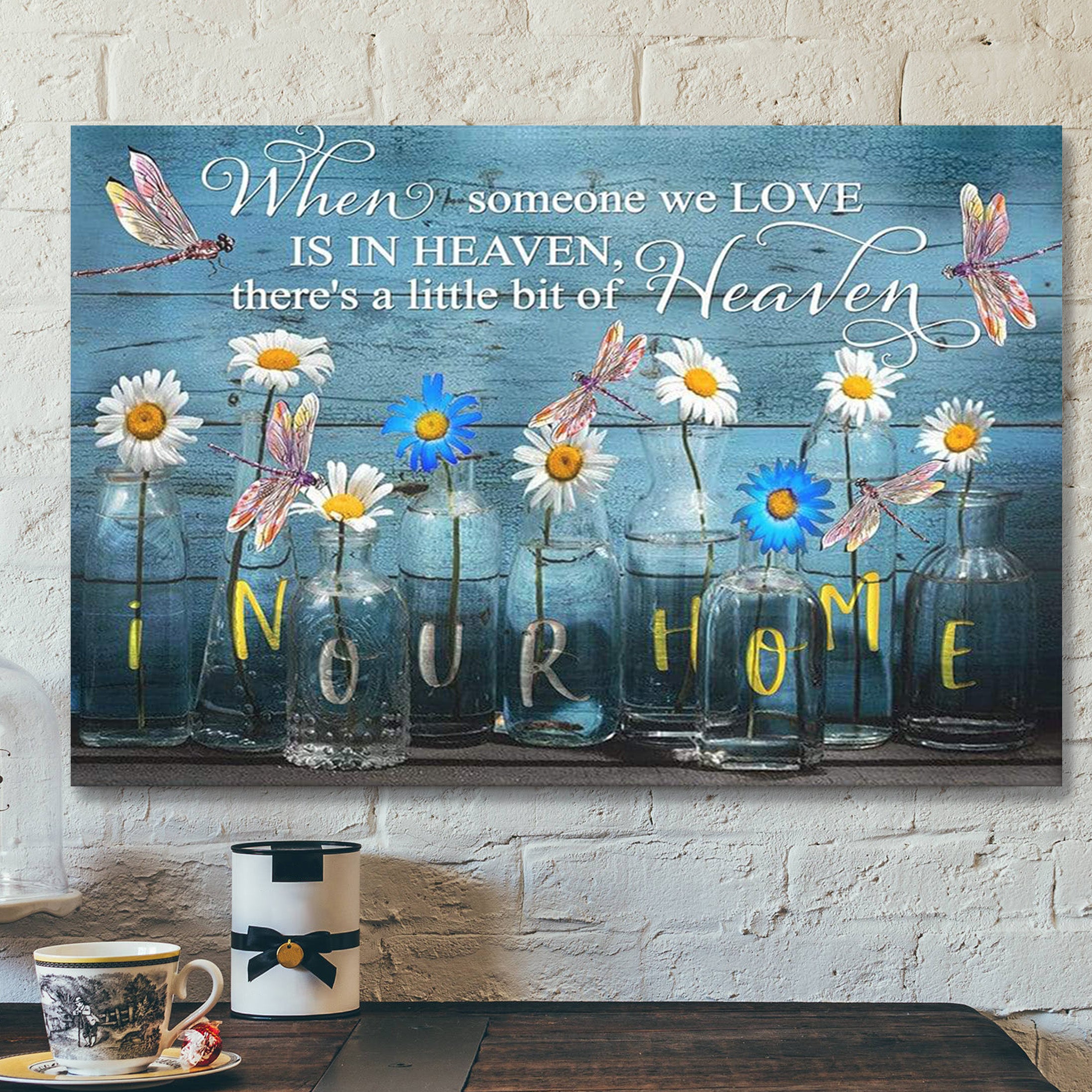 In Our Home – Dragonfly – Bible Verse Canvas – Scripture Canvas Wall Art