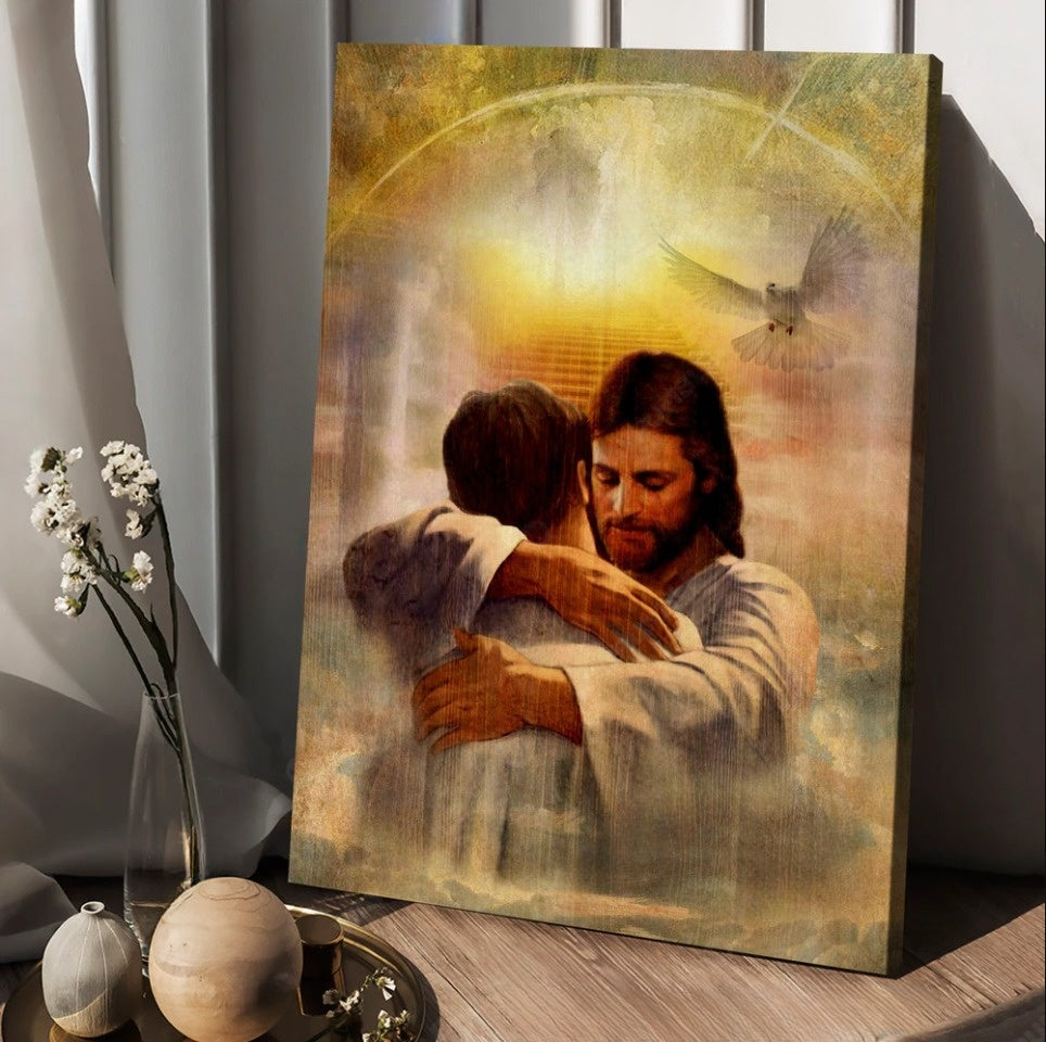 In The Arms Of Jesus Heaven’s Light Canvas Posters – Christian Wall Posters – Religious Wall Decor