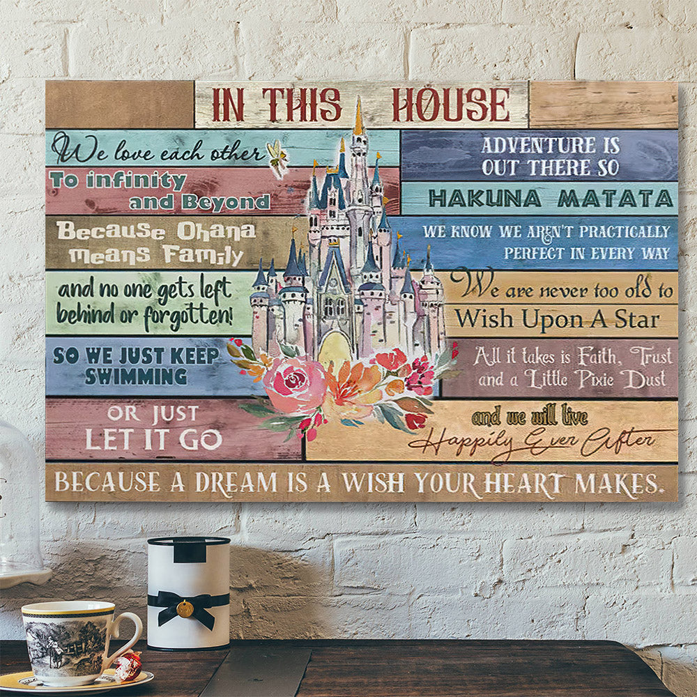 In The House Canvas Wall Art – Christian Canvas Prints – Faith Canvas – Bible Verse Canvas