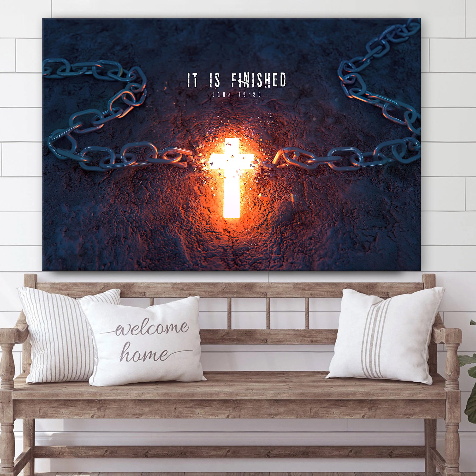 It Is Finished John 19 30 Religious Wall Art Canvas – Prints On Poster