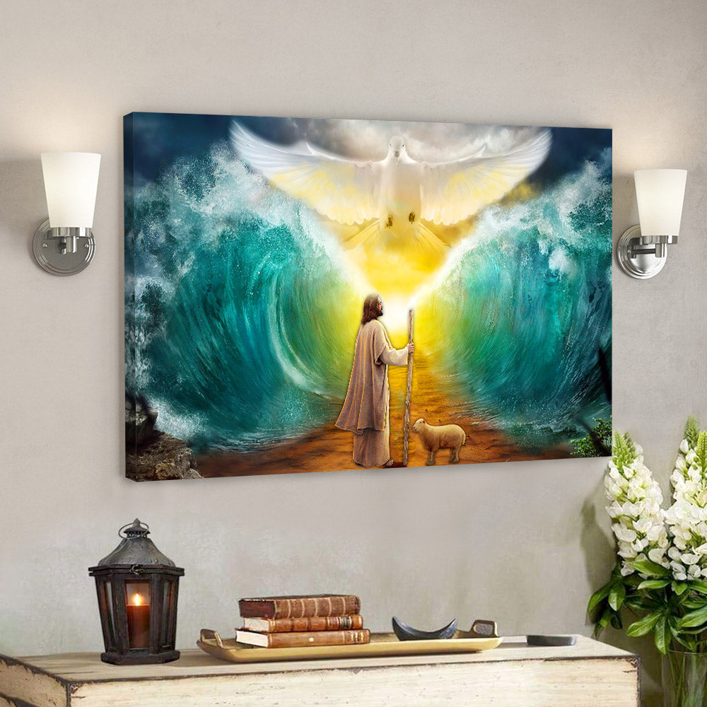 Jesus And Dove – Jesus Pictures – Christian Canvas Prints – Faith Canvas