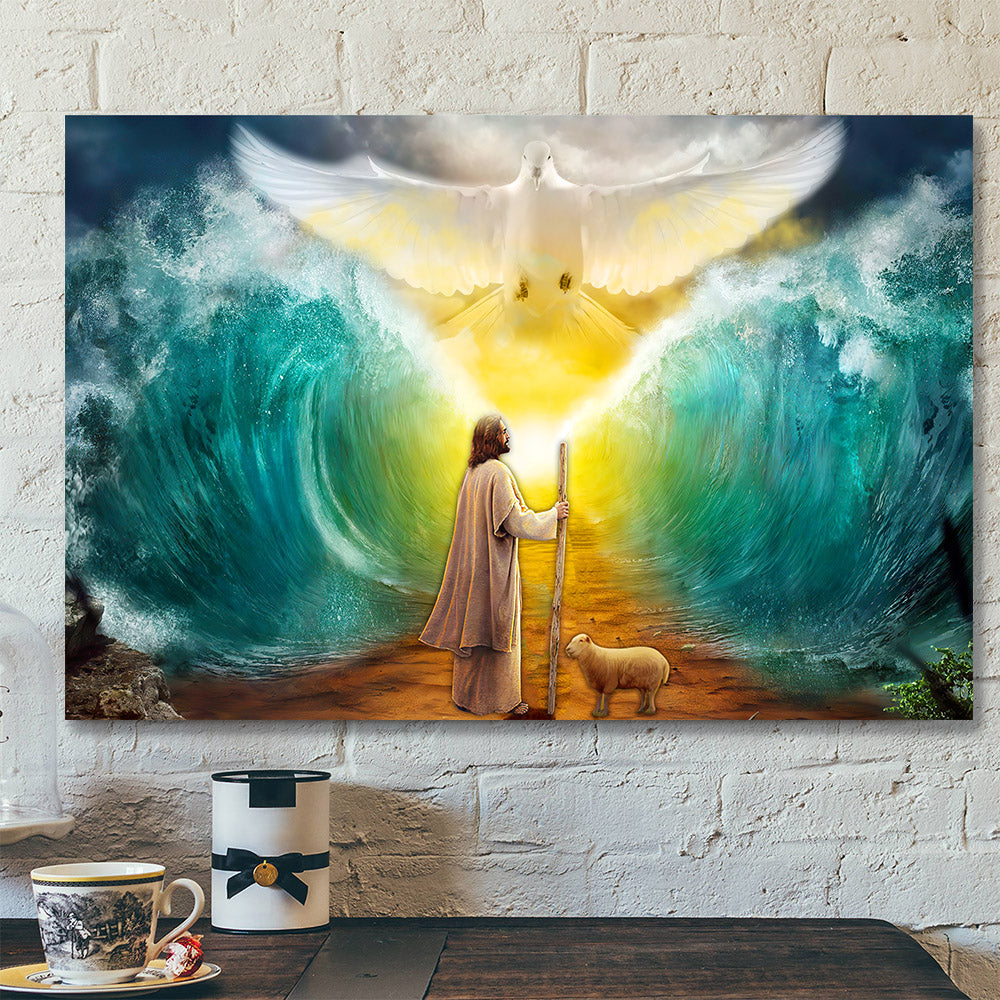 Jesus And Dove – Jesus Pictures – Christian Canvas Prints – Faith Canvas