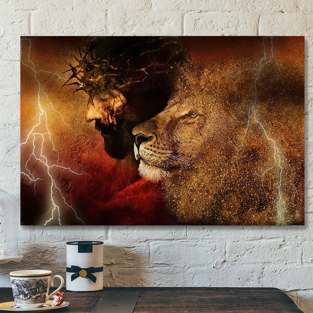 Jesus And Lion – Jesus Pictures – Christian Canvas Prints – Faith Canvas