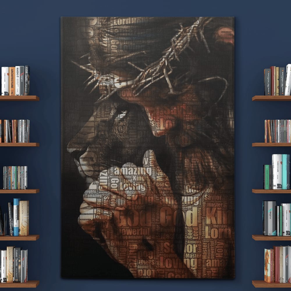 Jesus And Lion Pray And Believe Canvas Posters – Christian Wall Posters – Religious Wall Decor