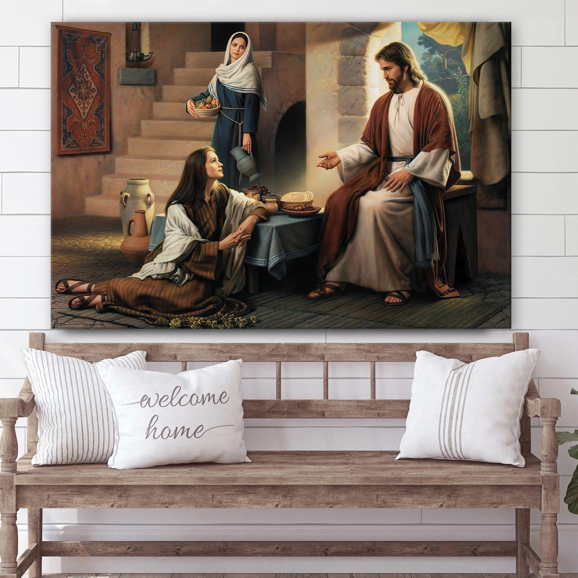 Jesus And Mary Canvas Pictures – Jesus Christ Canvas Art – Christian Wall Canvas